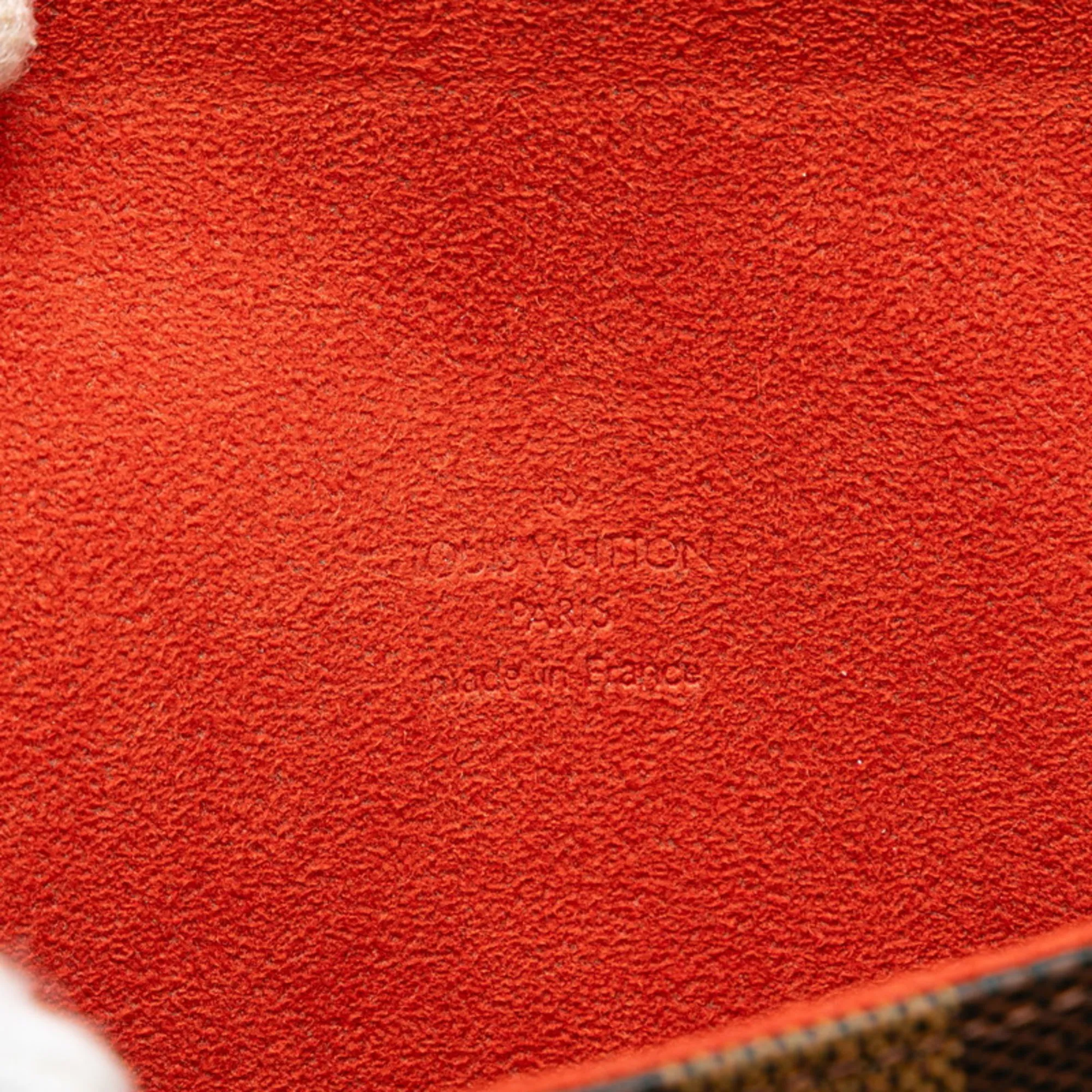 LOUIS VUITTON Brown Damier Leather Hobo Bag