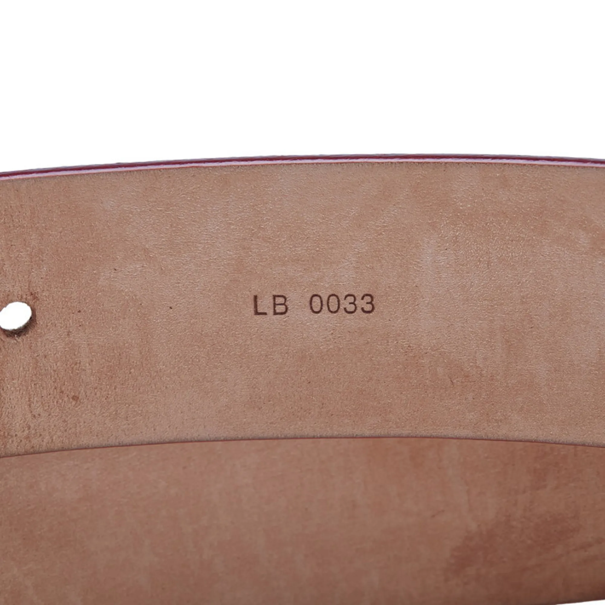 LOUIS VUITTON White Monogram Leather Belt