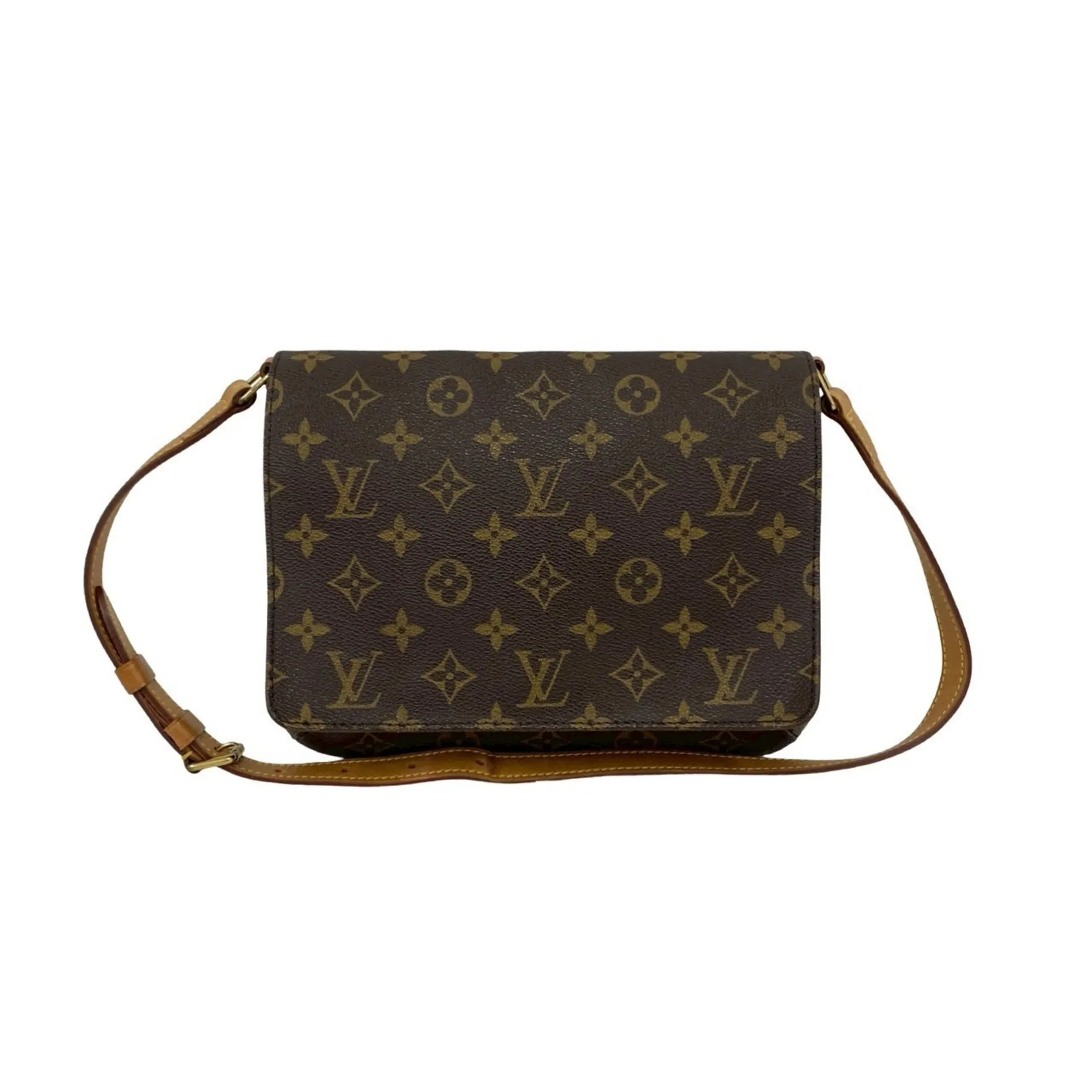 LOUIS VUITTON Brown Monogram Leather Shoulder Bag