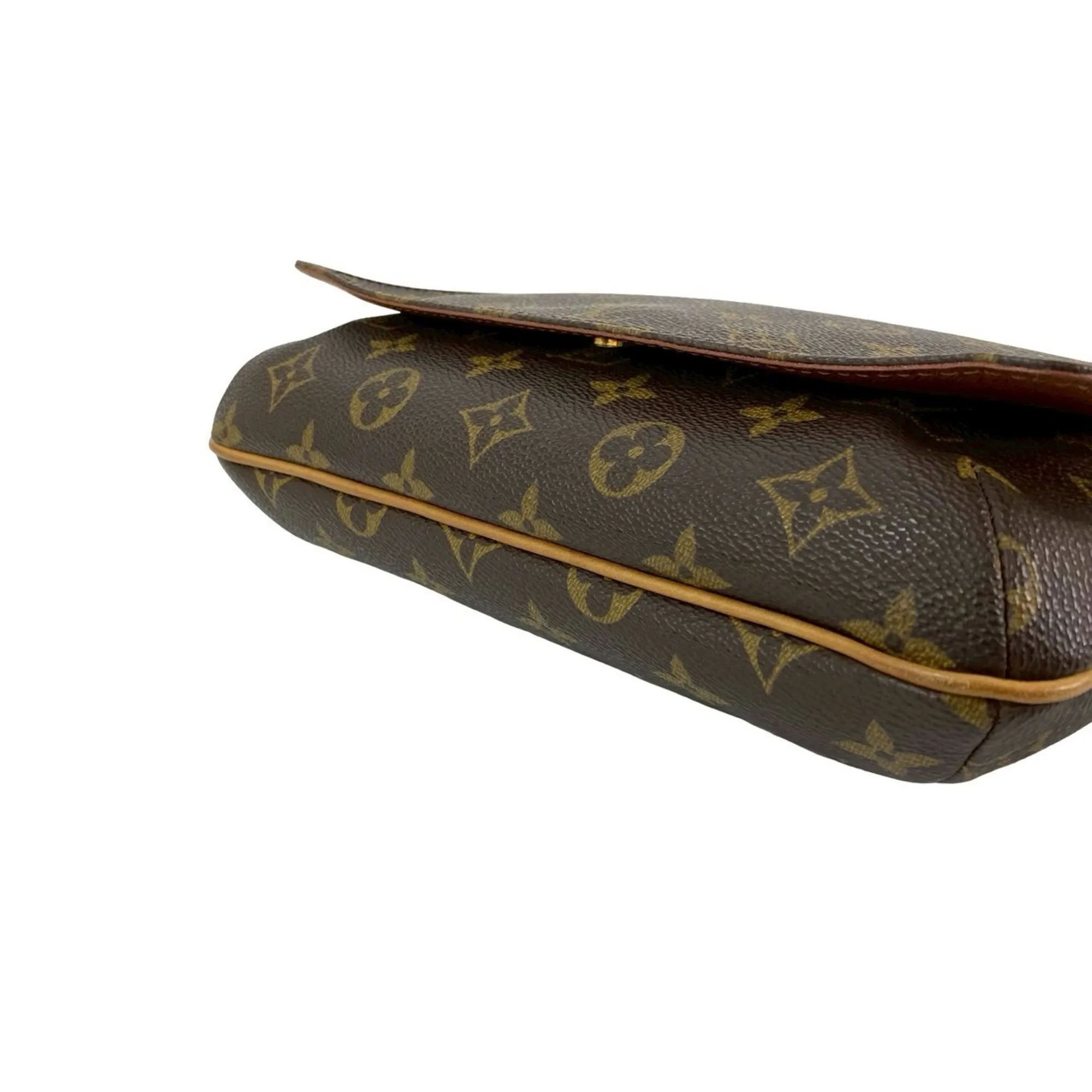 LOUIS VUITTON Brown Monogram Leather Shoulder Bag