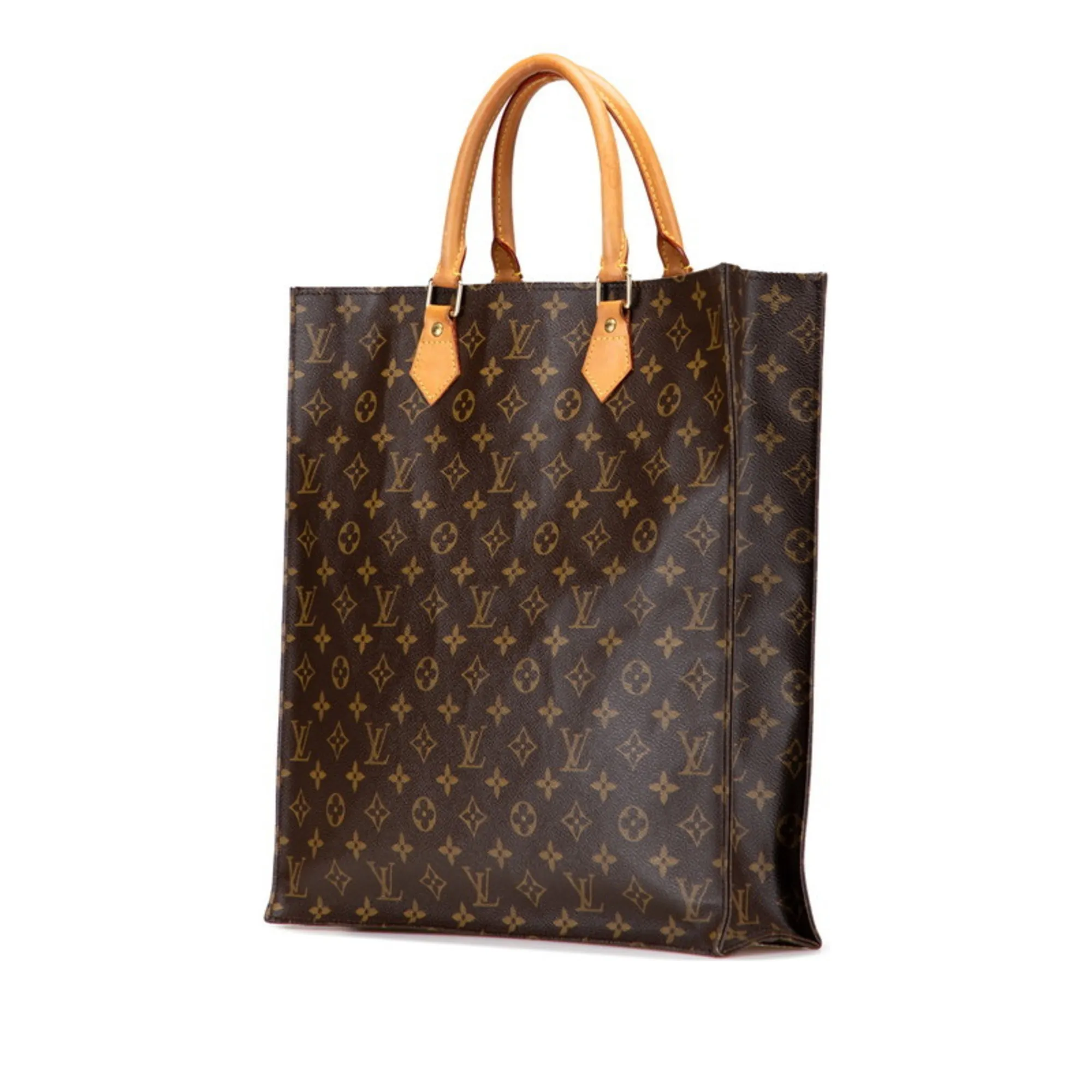 LOUIS VUITTON Brown Monogram Leather Tote Bag