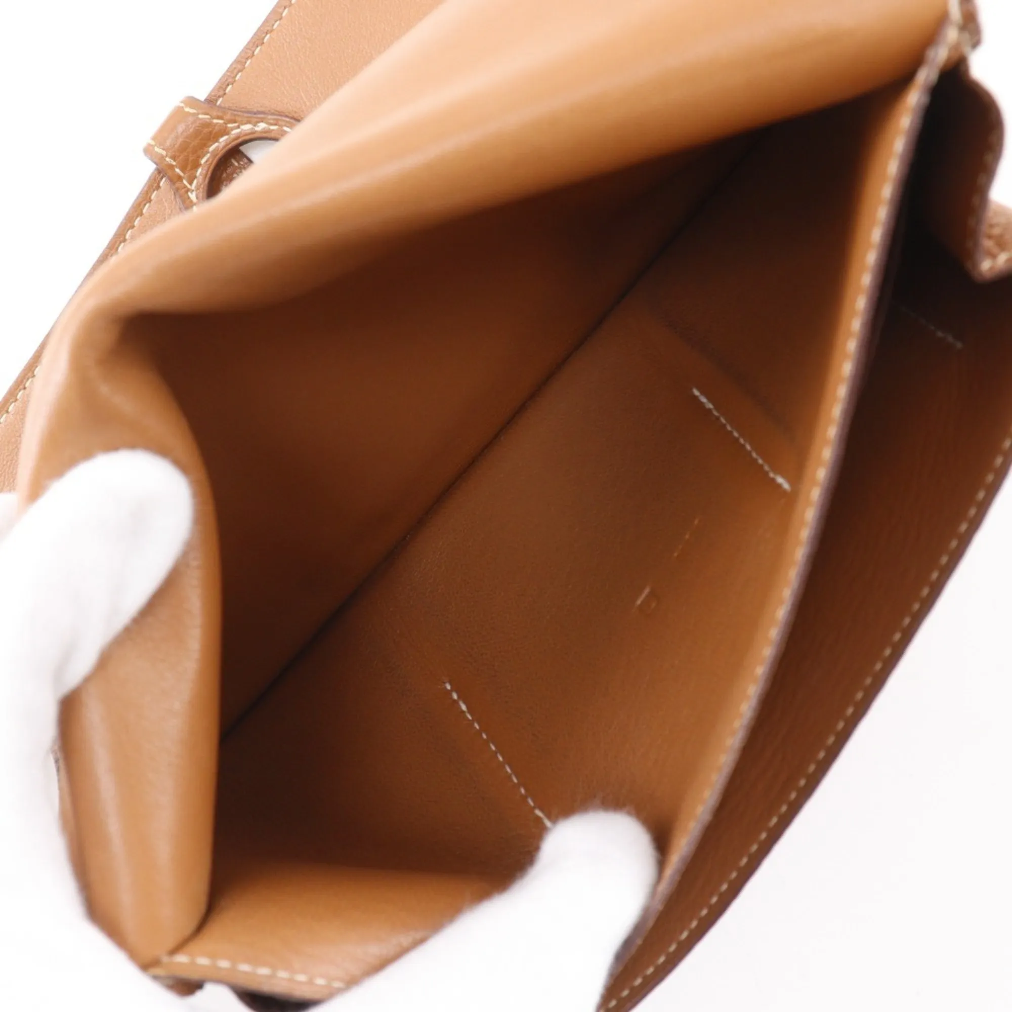 HERMES Brown Leather Wallet