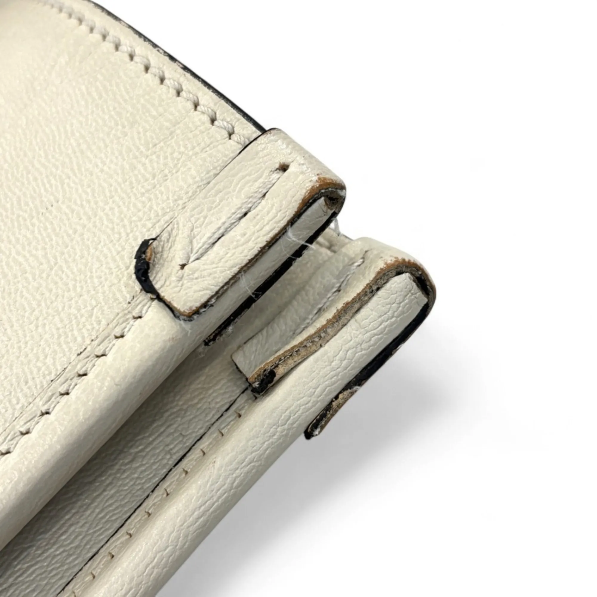 GUCCI White Leather Horsebit Tote Bag