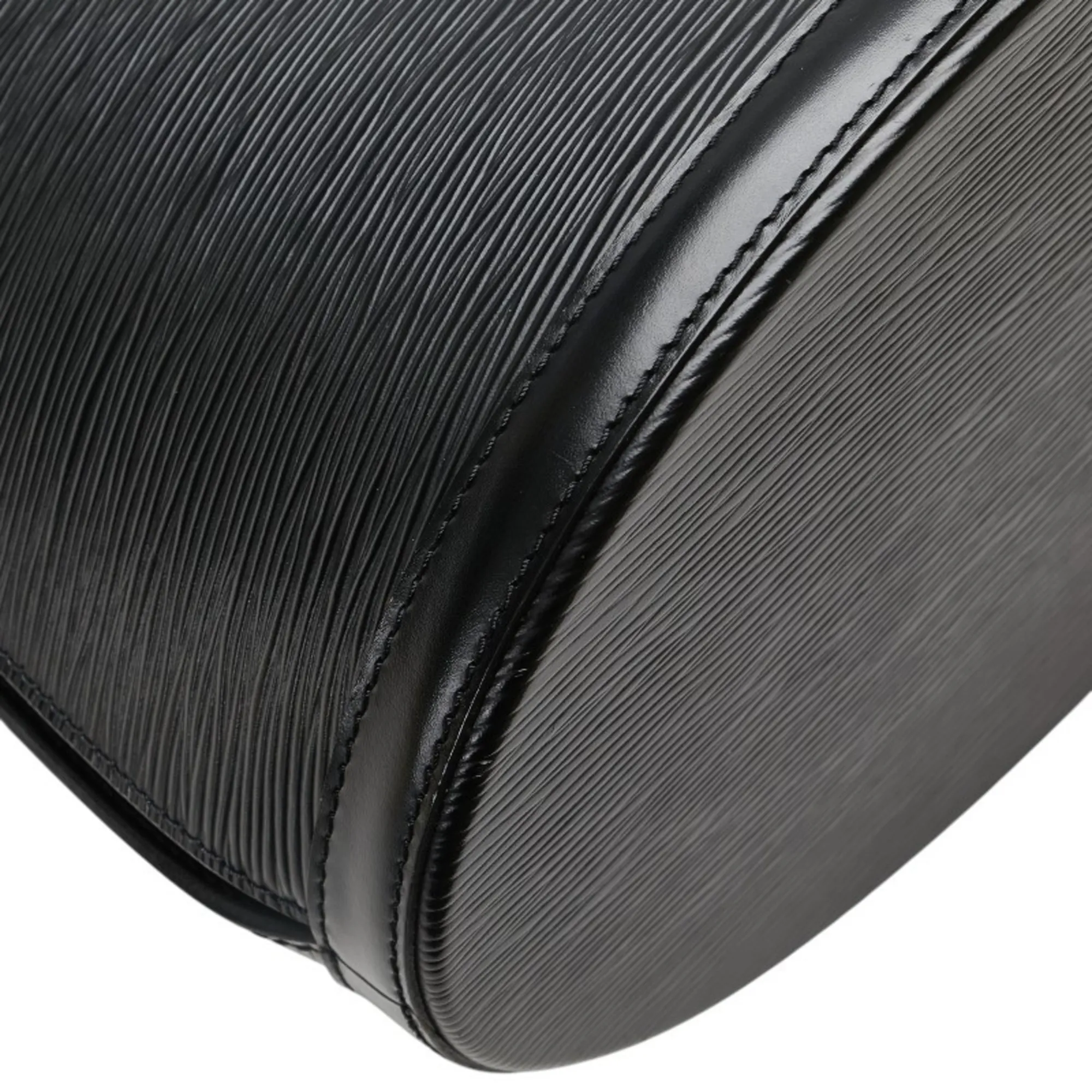 LOUIS VUITTON Black Leather Shoulder Bag