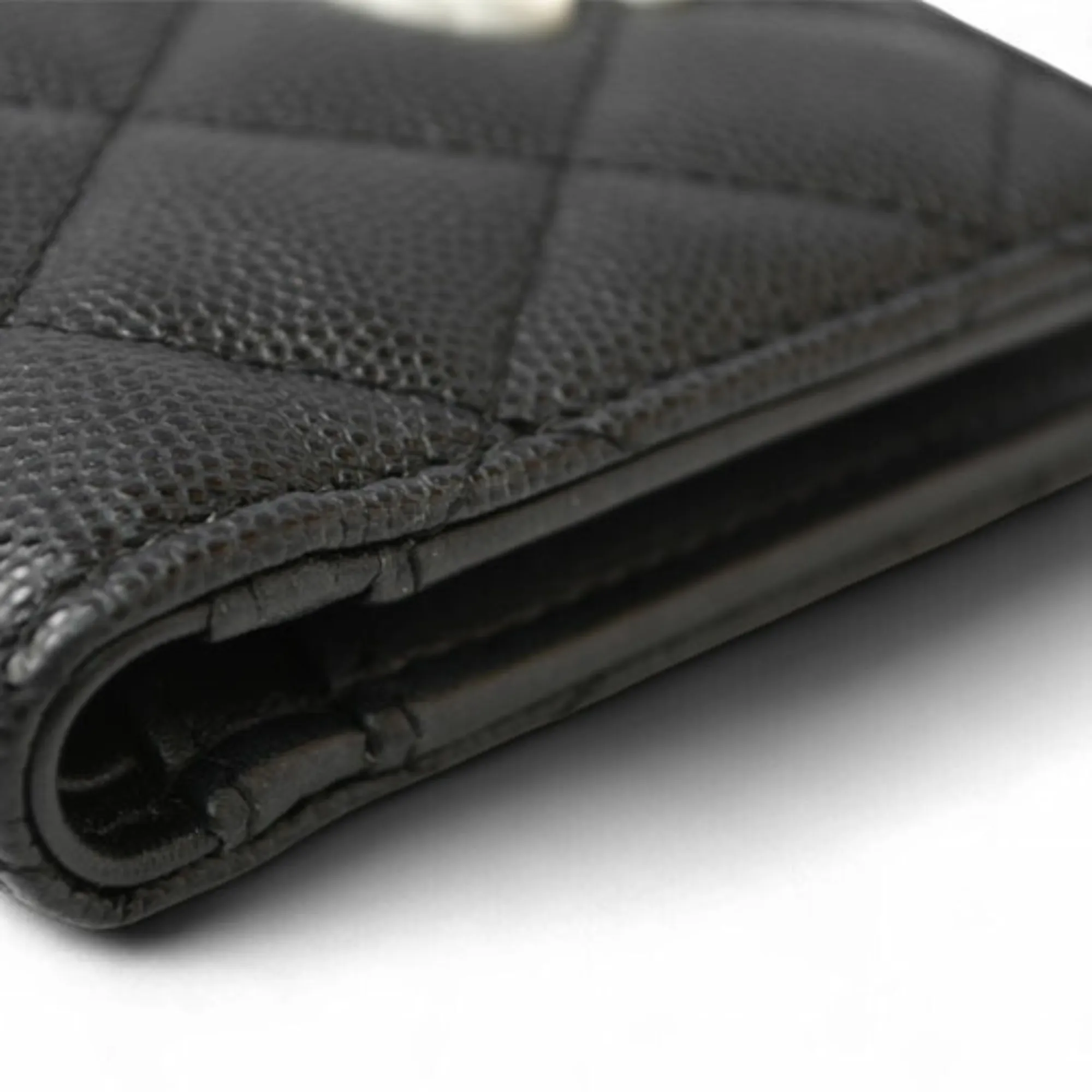 CHANEL Black Caviar Leather Wallet