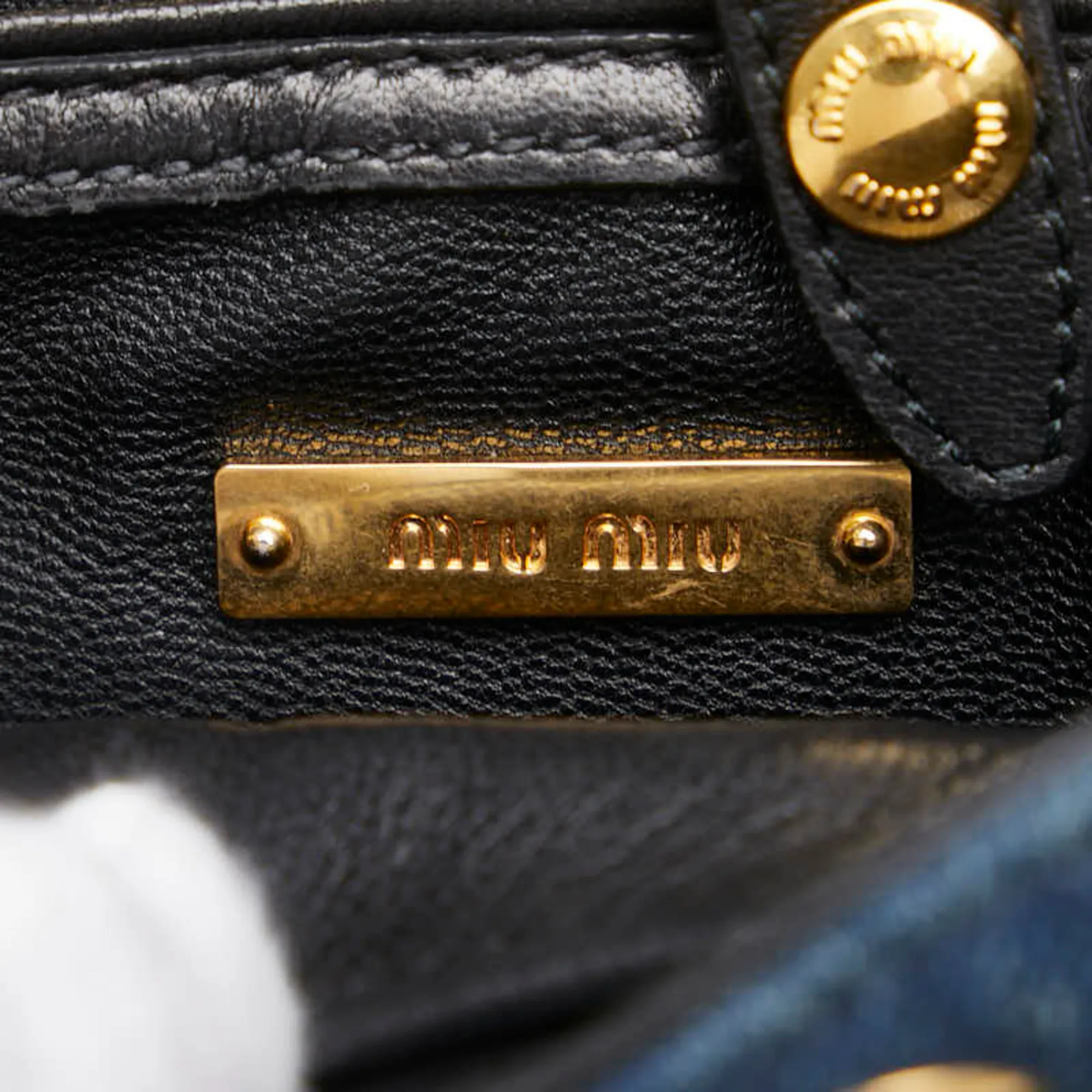 MIU MIU Black Leather Shoulder Bag