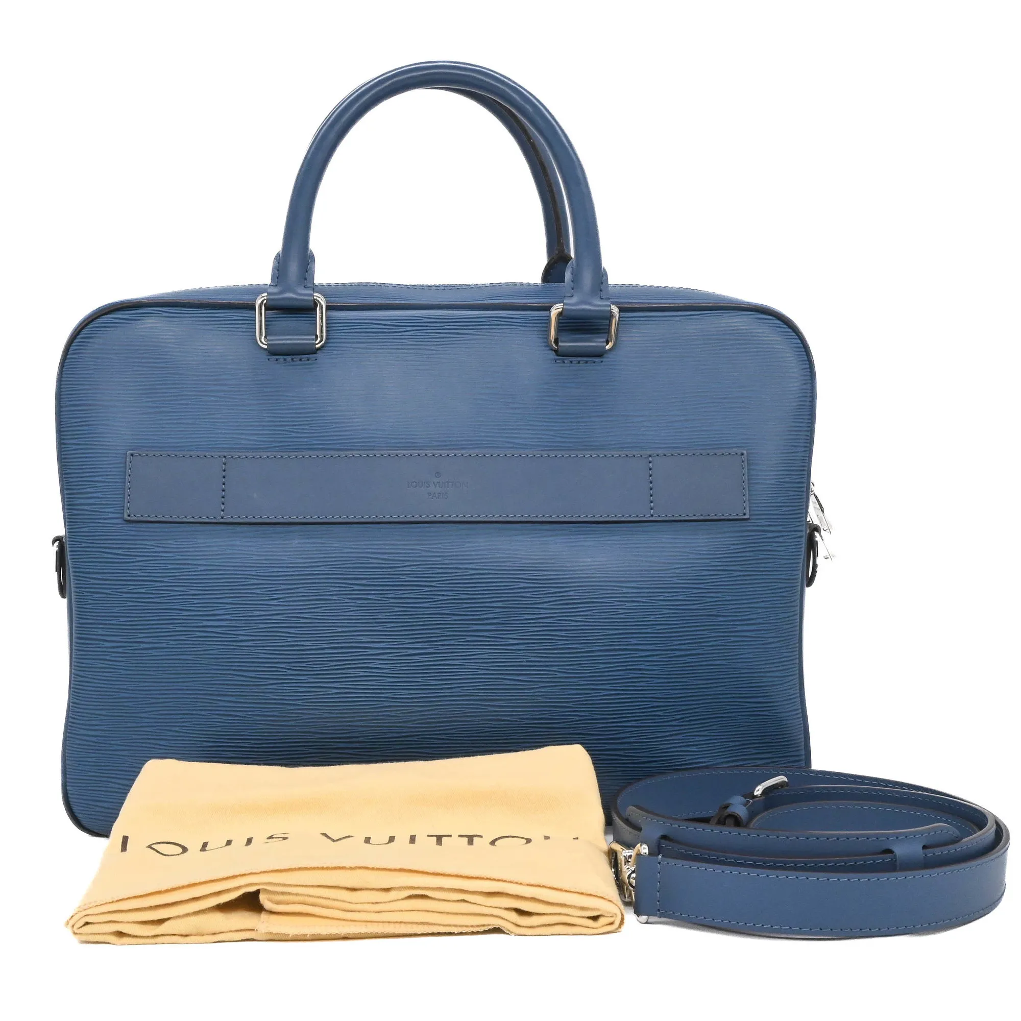 LOUIS VUITTON Blue Leather Bag