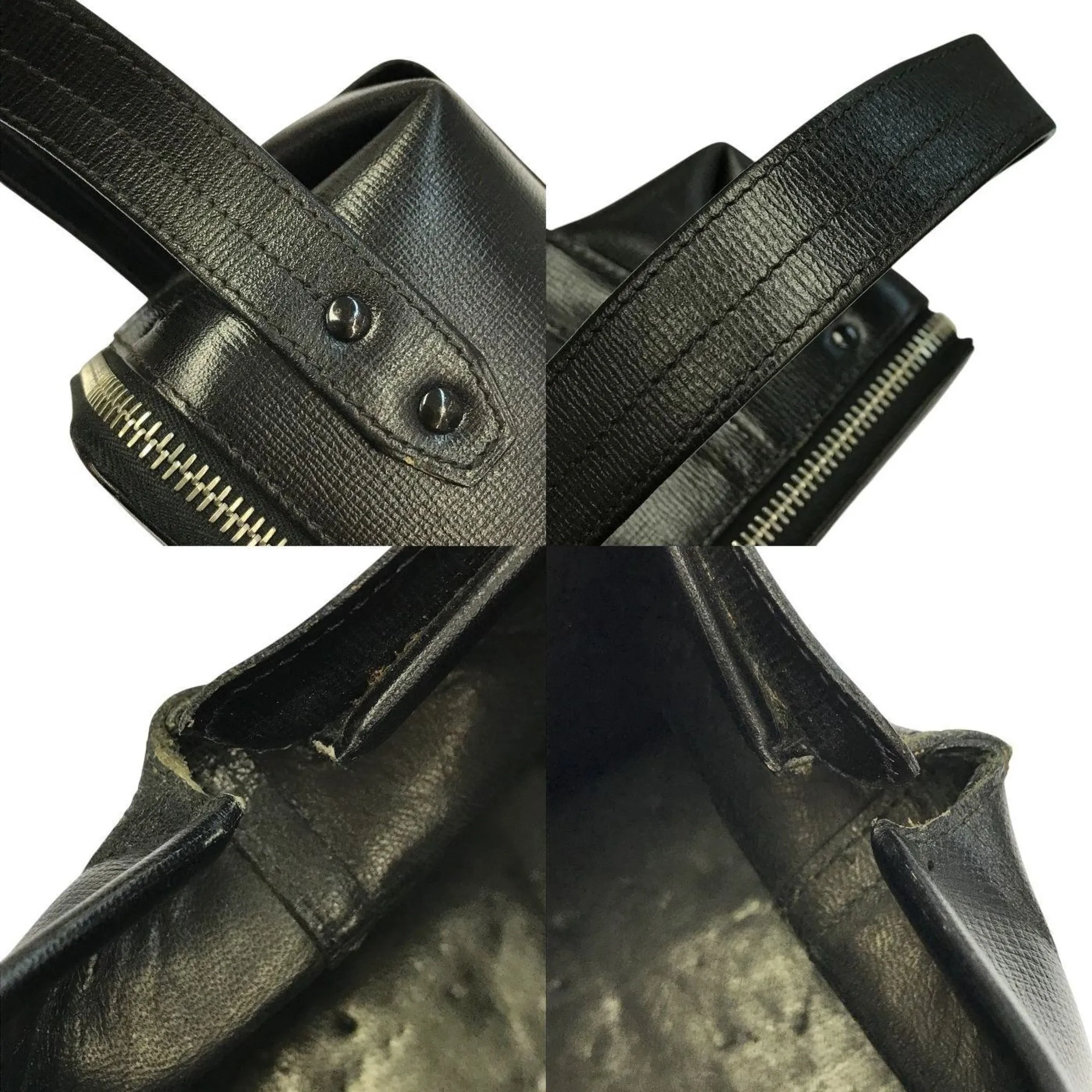 VALEXTRA Black Leather Pouch