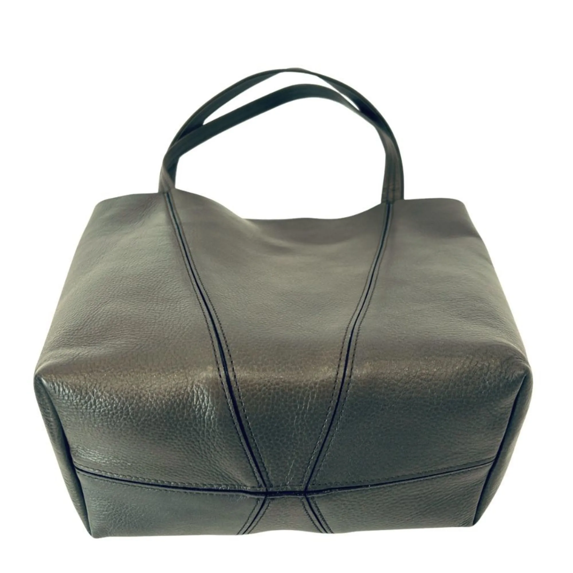 CHLOE Green Leather Tote Bag
