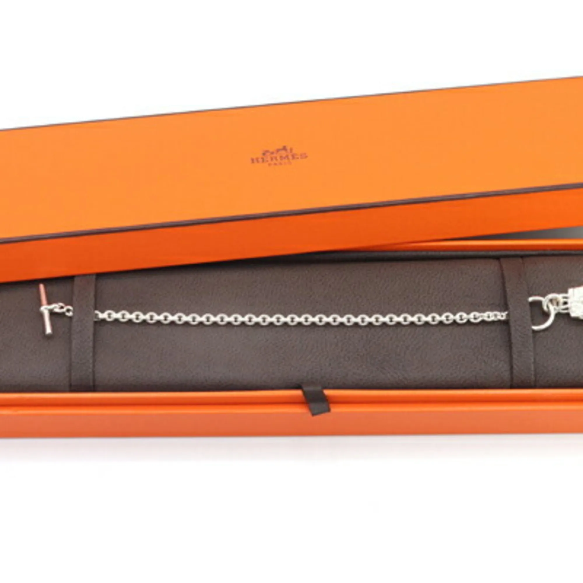 HERMES Silver Charm Bracelet