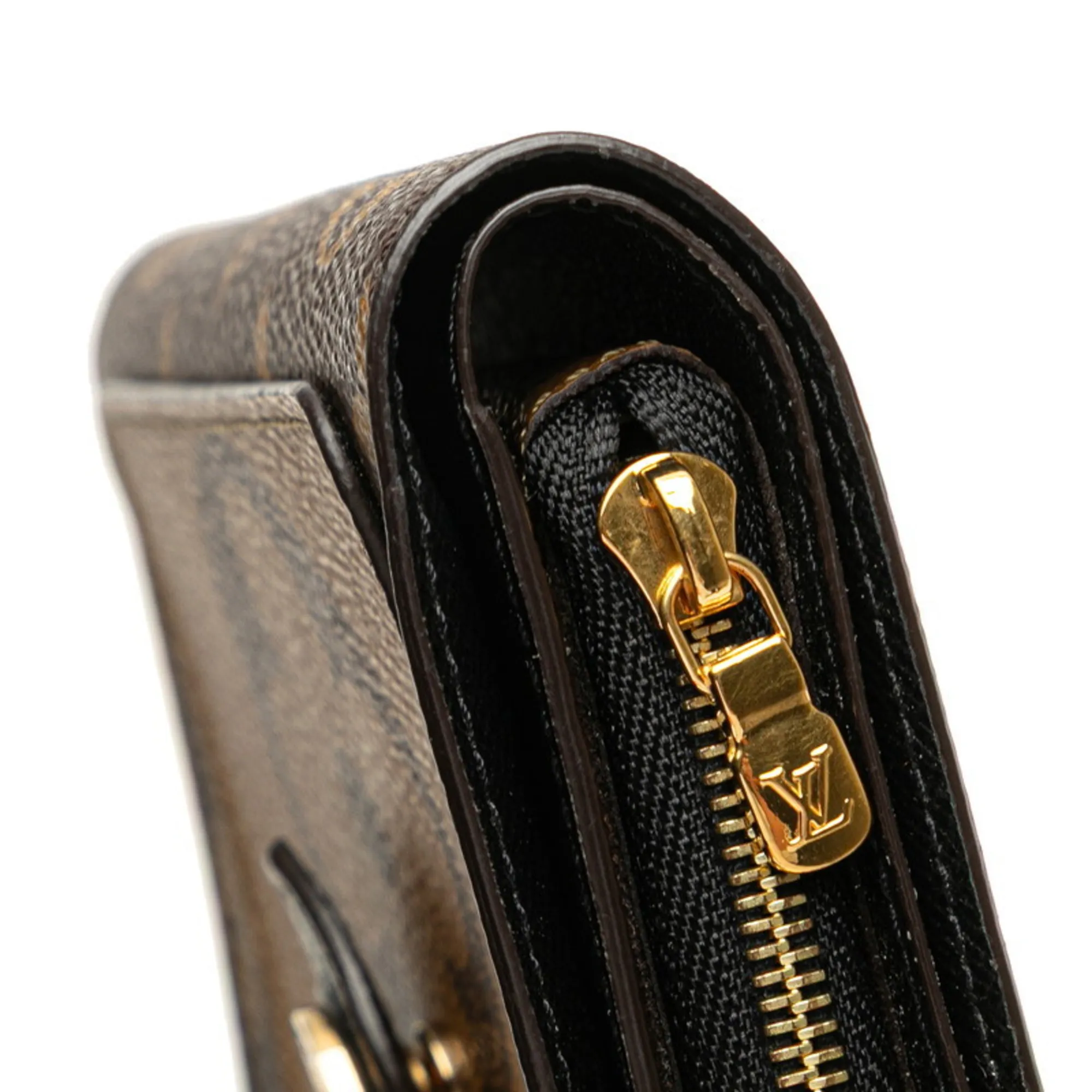 LOUIS VUITTON Brown Monogram Leather Wallet