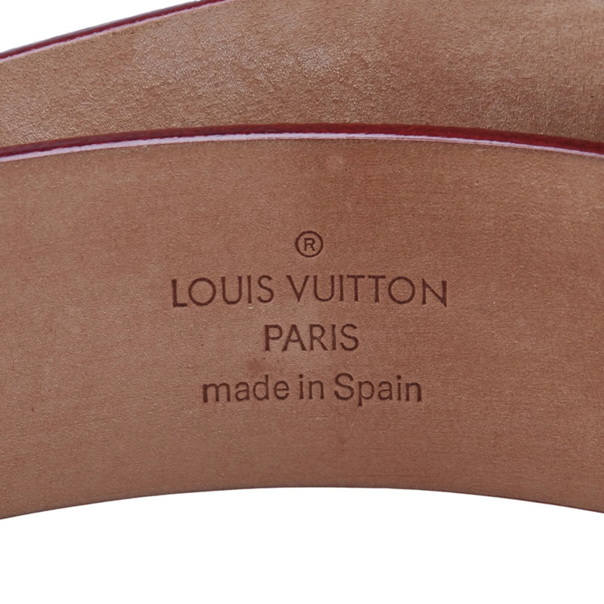 LOUIS VUITTON White Monogram Leather Belt