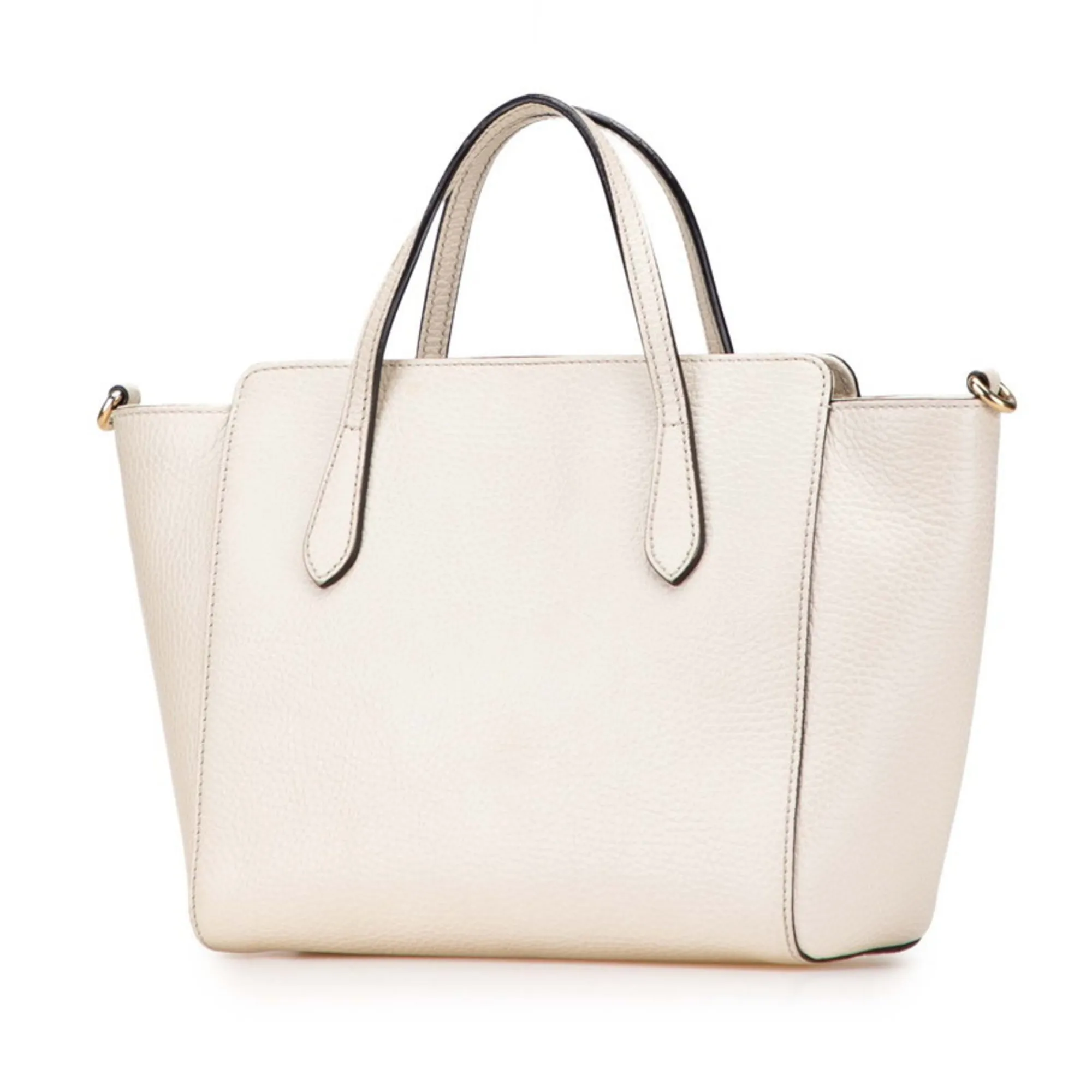 GUCCI White Leather Shoulder Bag