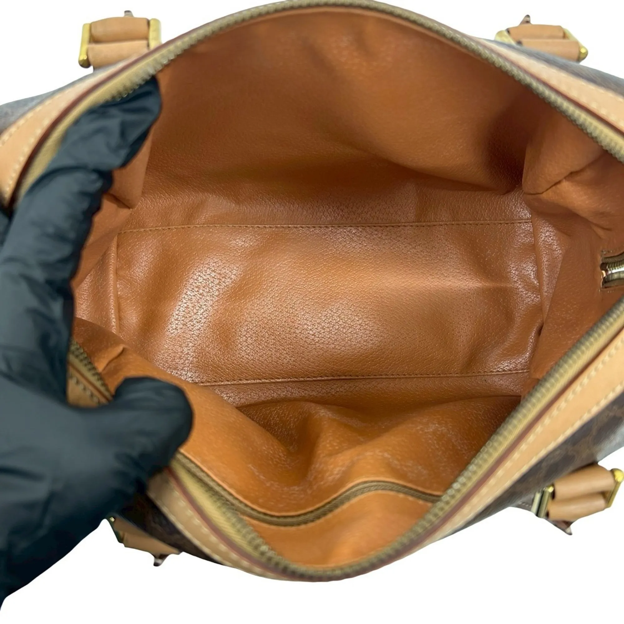 CELINE Brown Leather Shoulder Bag