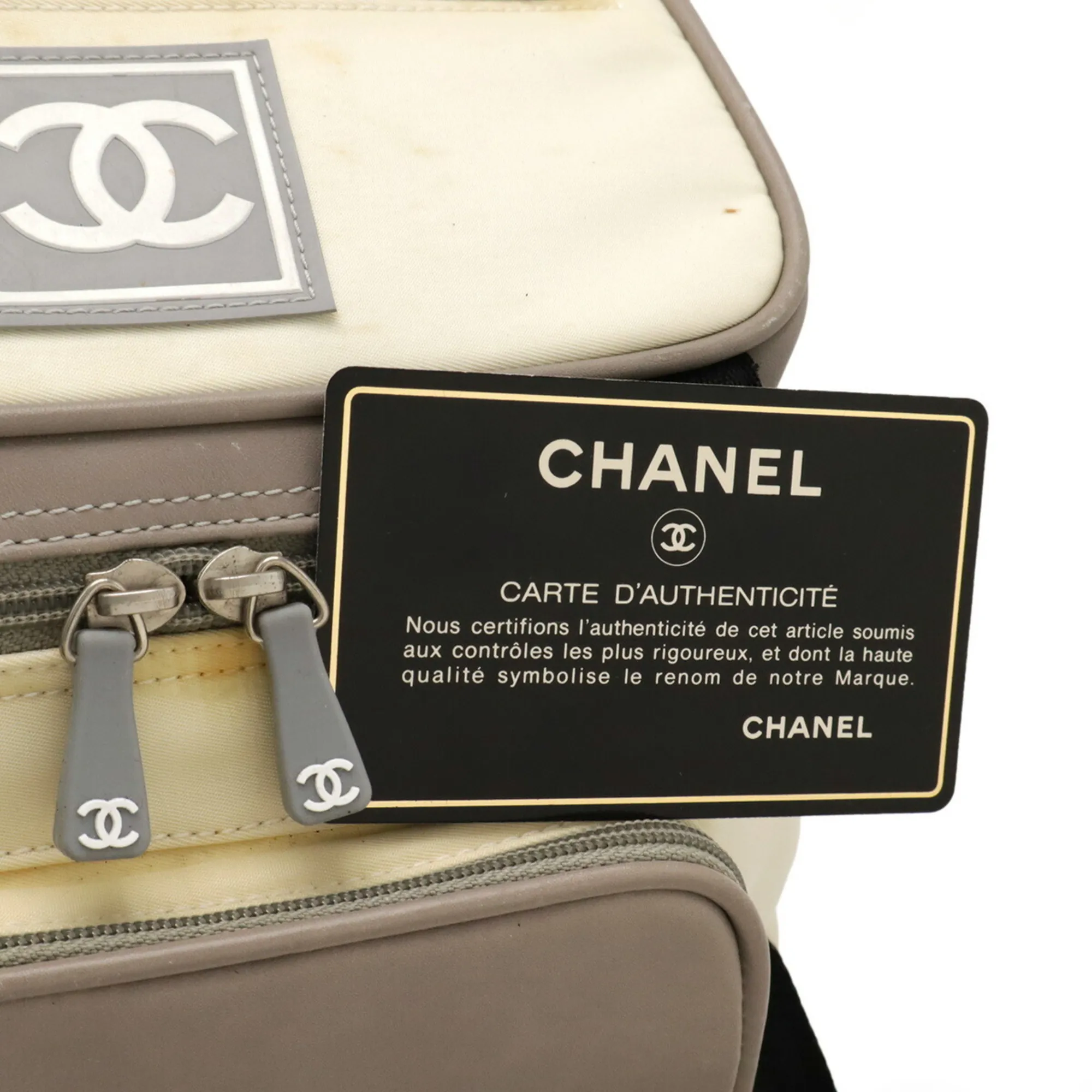 CHANEL Black Logo Backpack