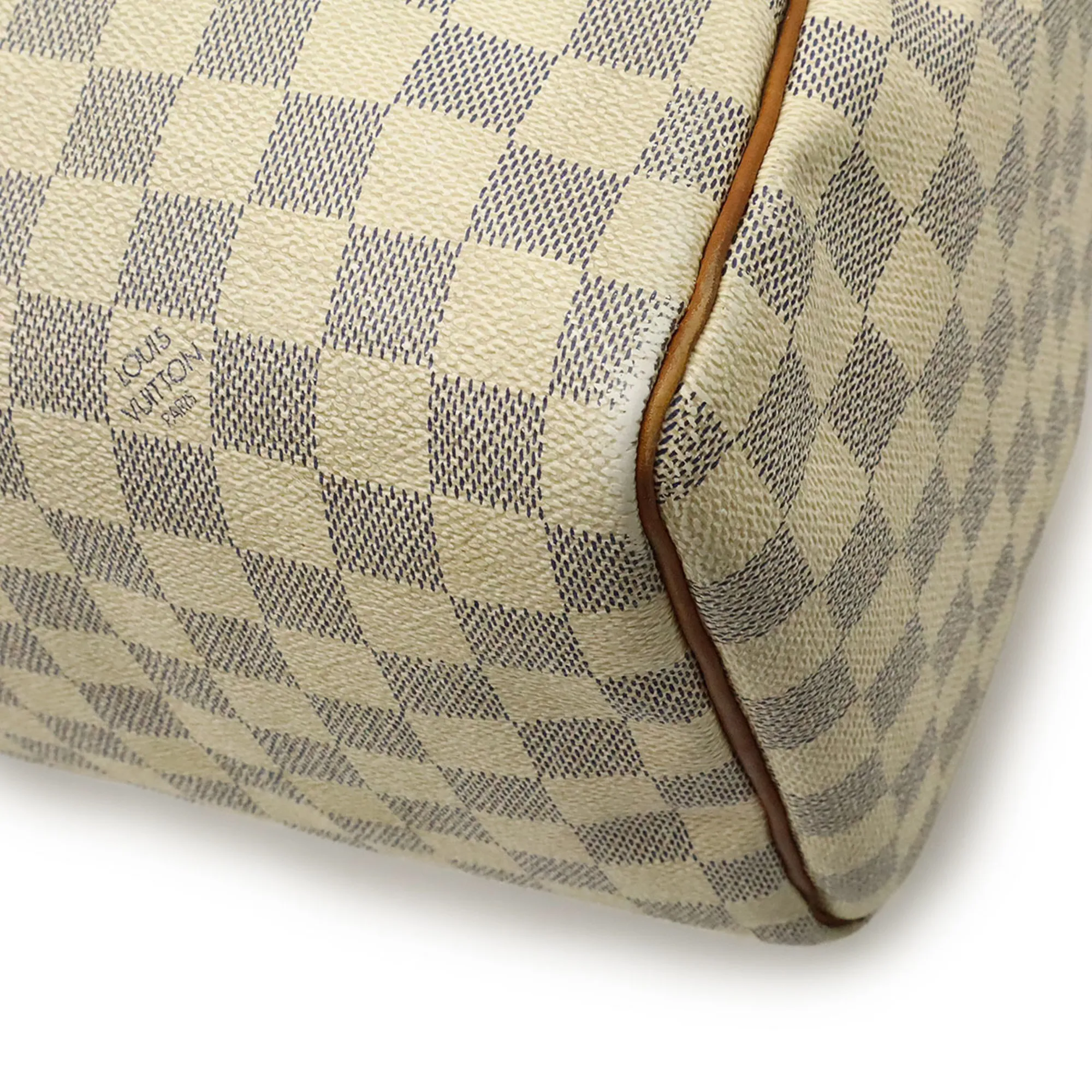 LOUIS VUITTON White Damier Speedy 30 Bag