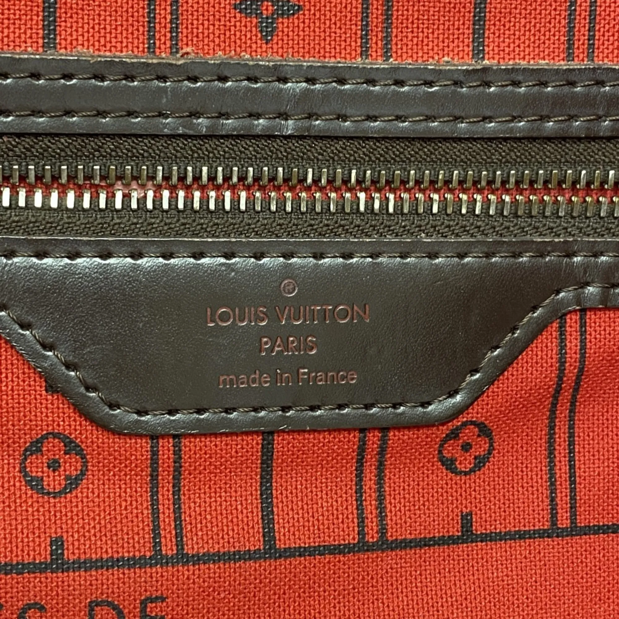 LOUIS VUITTON Brown Damier Neverfull MM Tote Bag