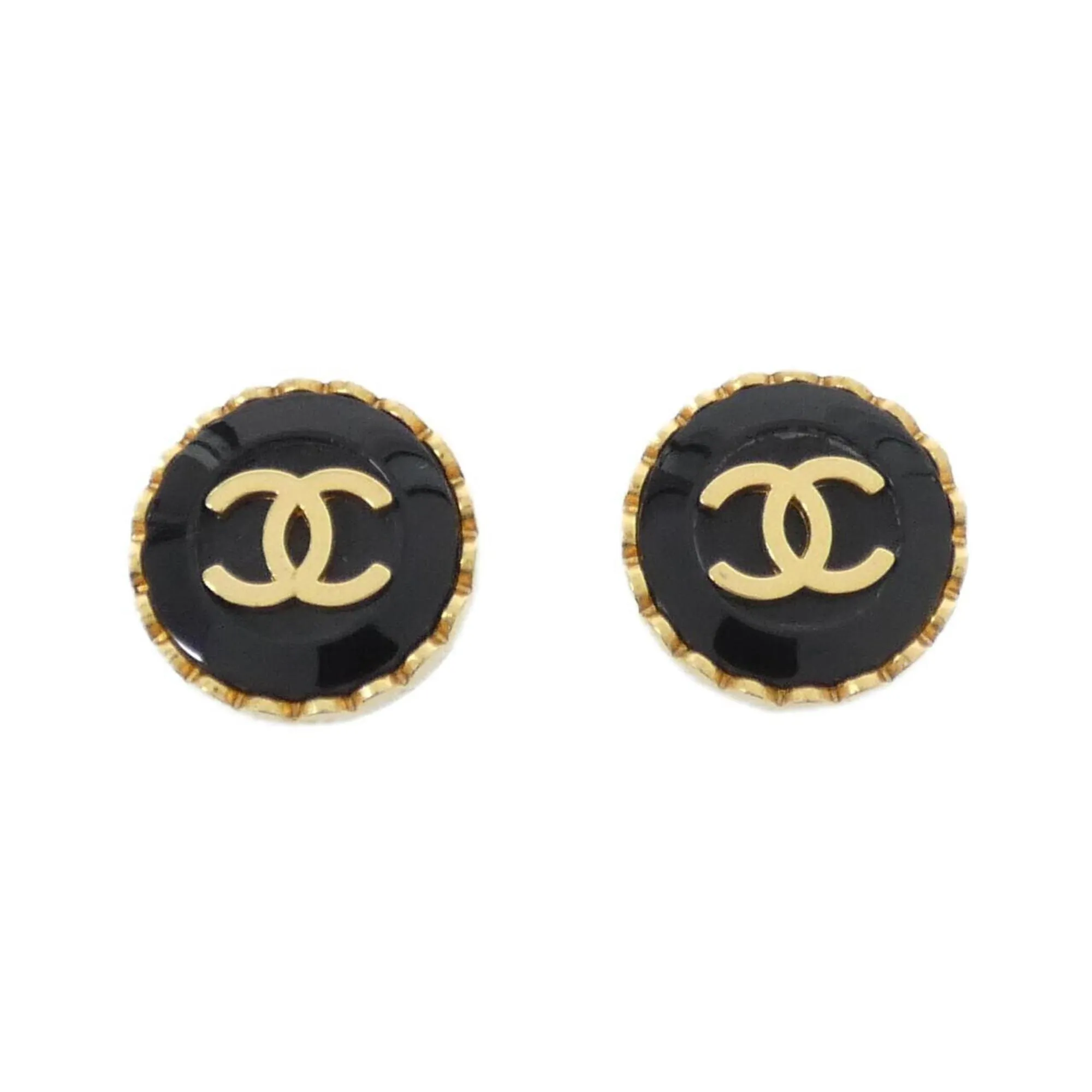 CHANEL Black Earrings