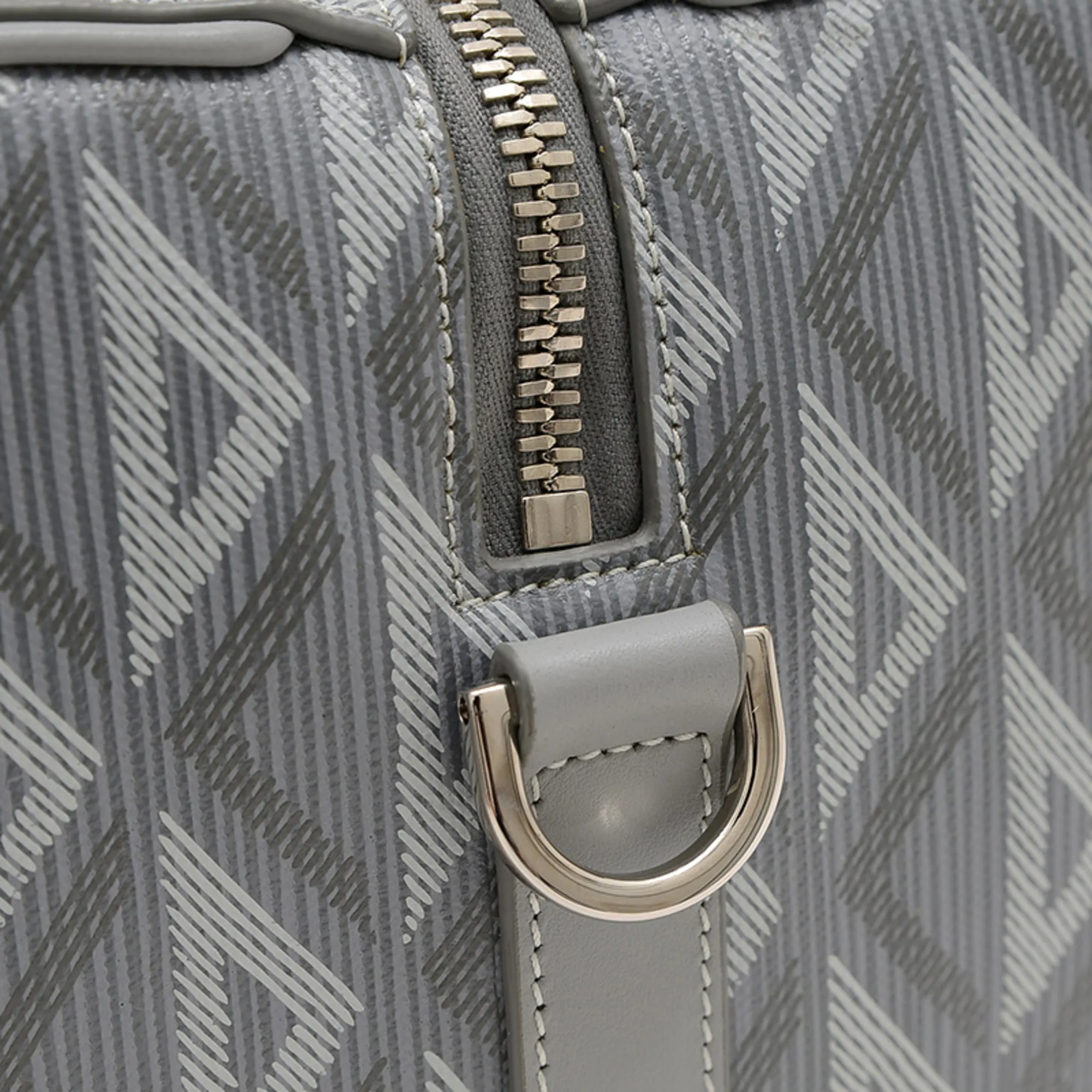 DIOR Gray Leather Shoulder Bag