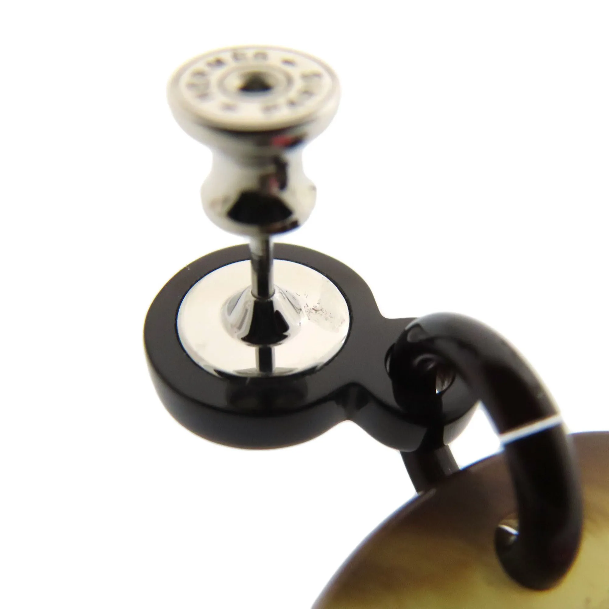 HERMES Brown Earrings