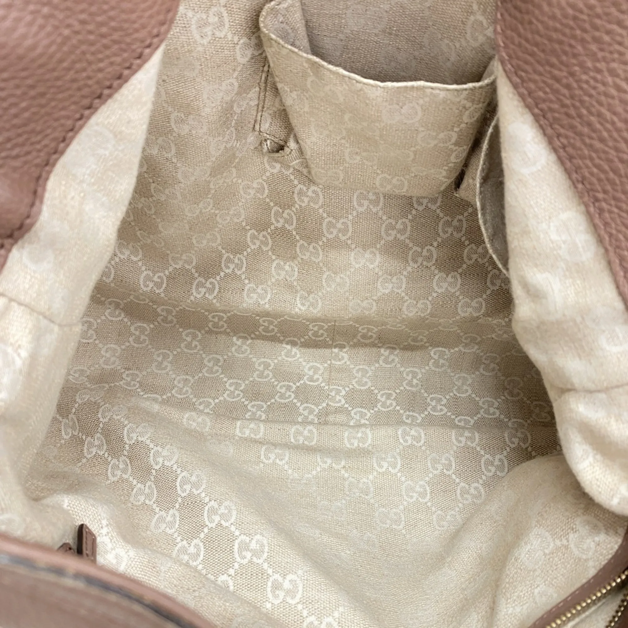 GUCCI Brown Leather Bamboo Bag
