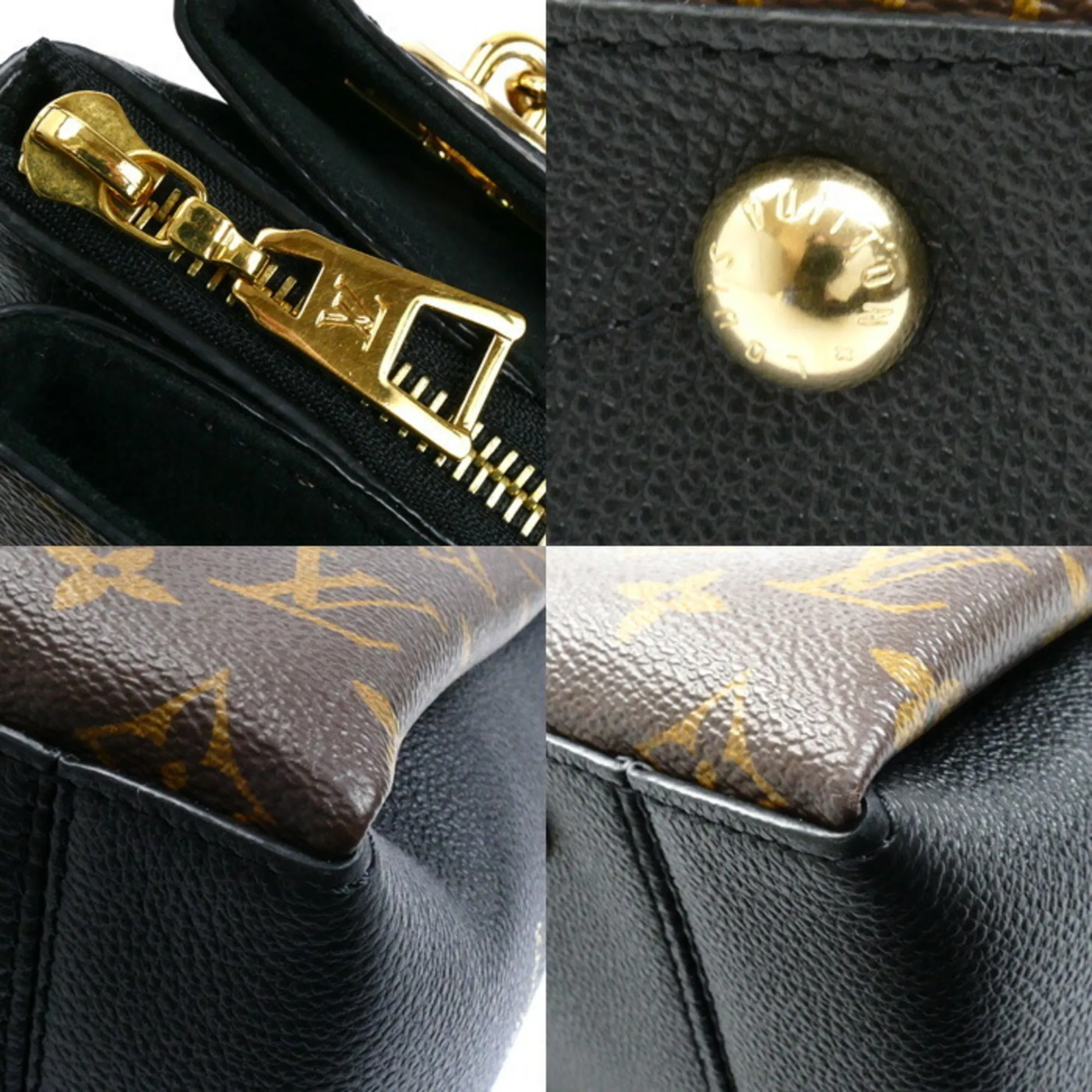 LOUIS VUITTON Black Monogram Shoulder Bag