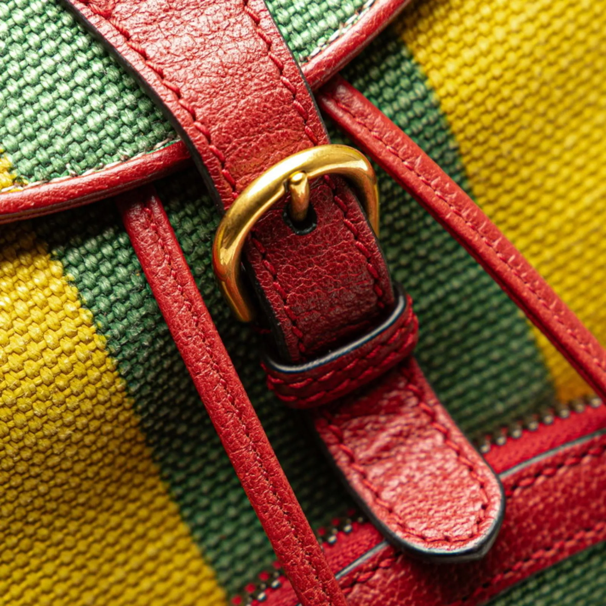 GUCCI Red Leather Backpack