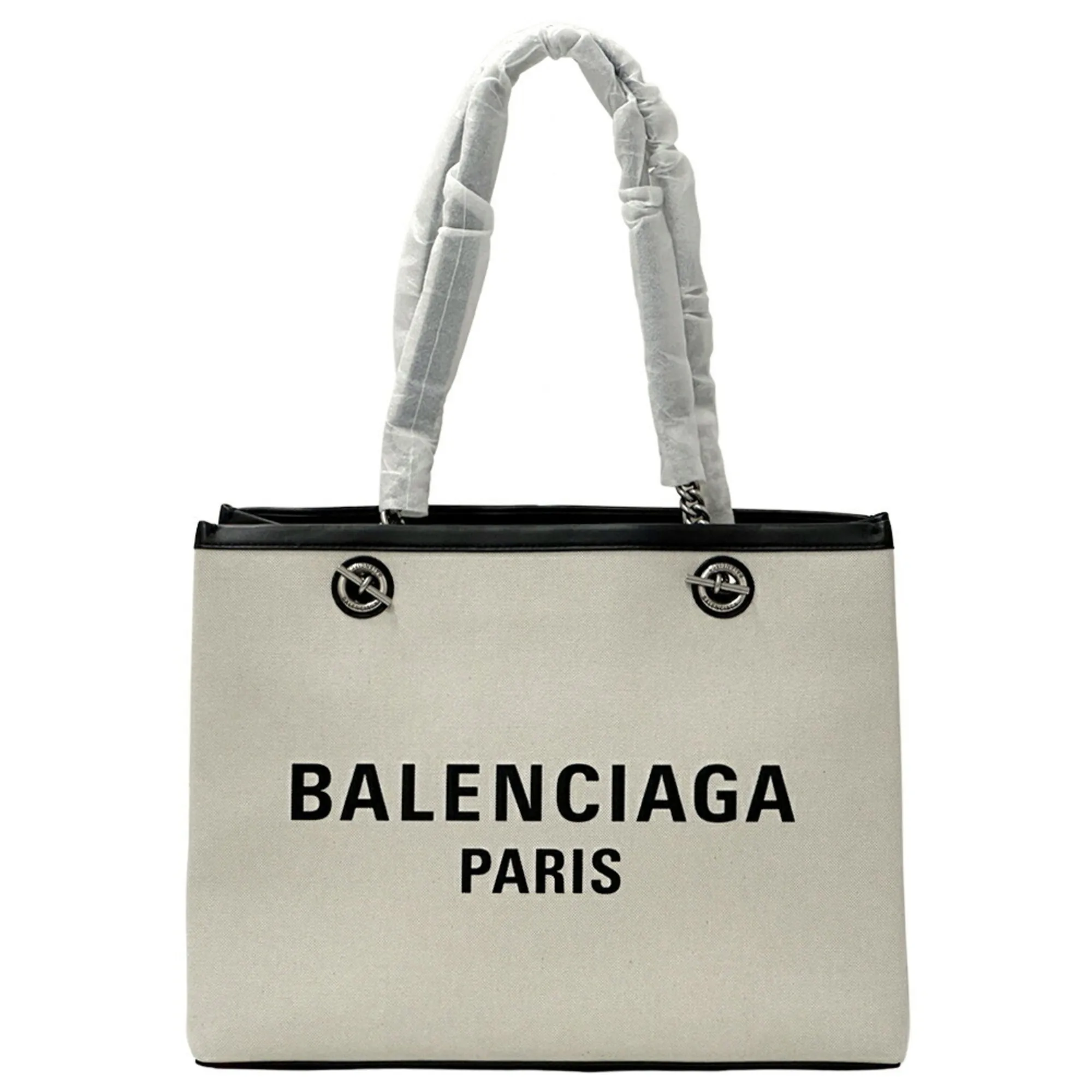 BALENCIAGA Black Leather Tote Bag