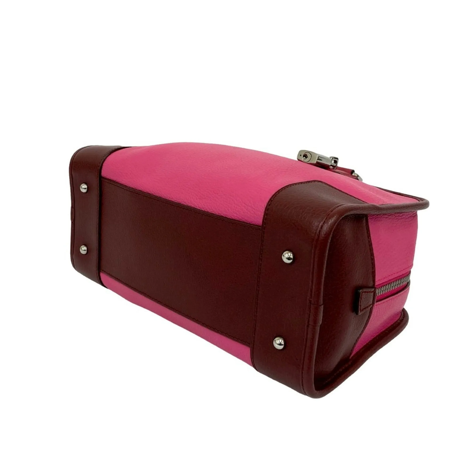 LOEWE Pink Leather Boston Bag