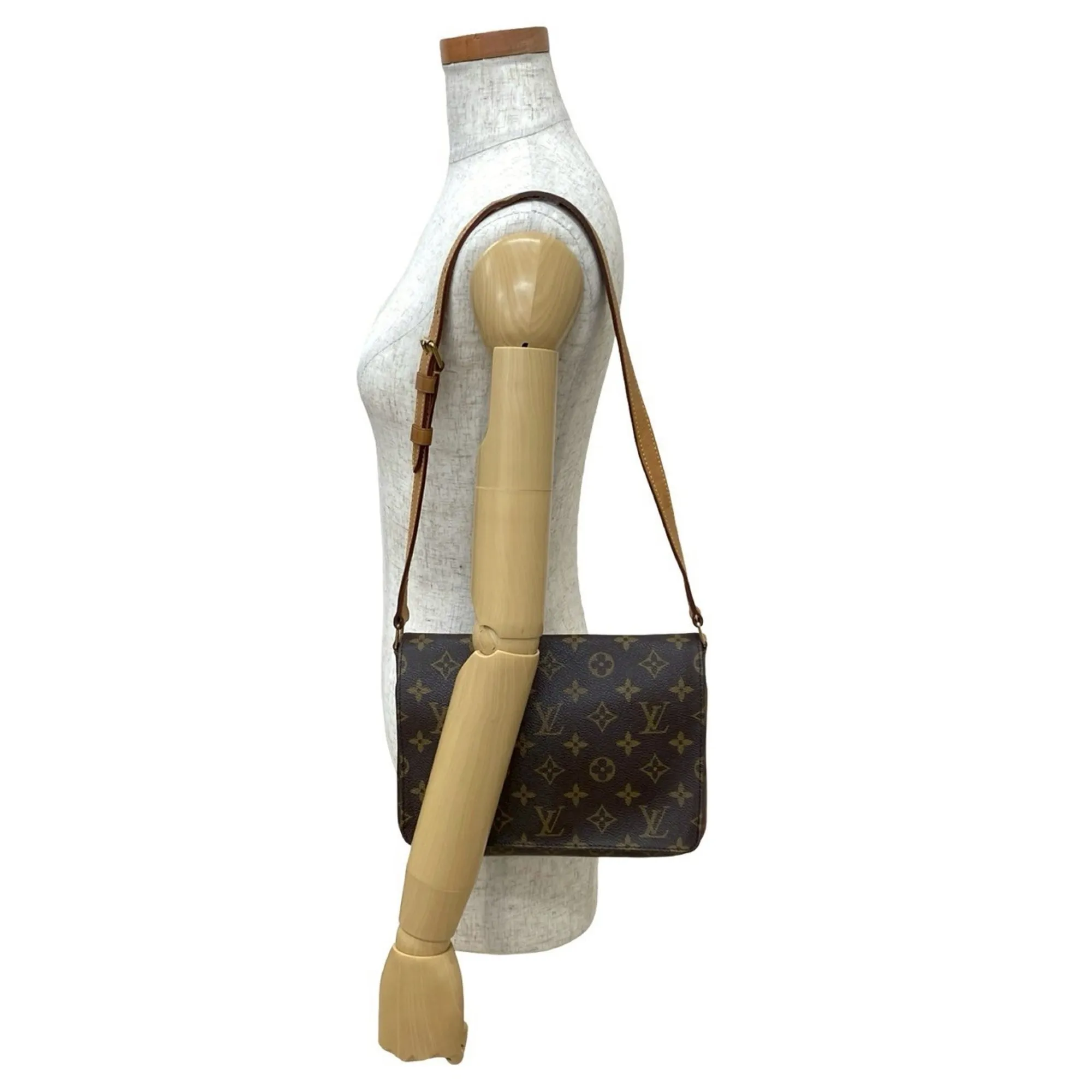 LOUIS VUITTON Brown Monogram Leather Shoulder Bag