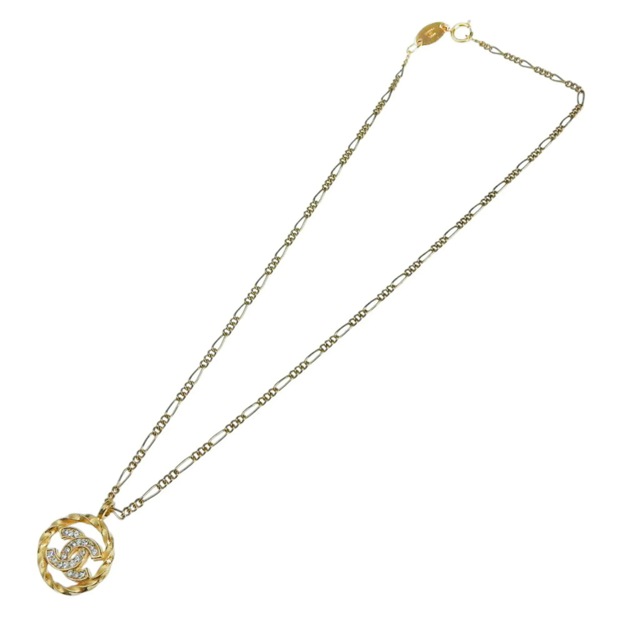 CHANEL Gold Logo Necklace