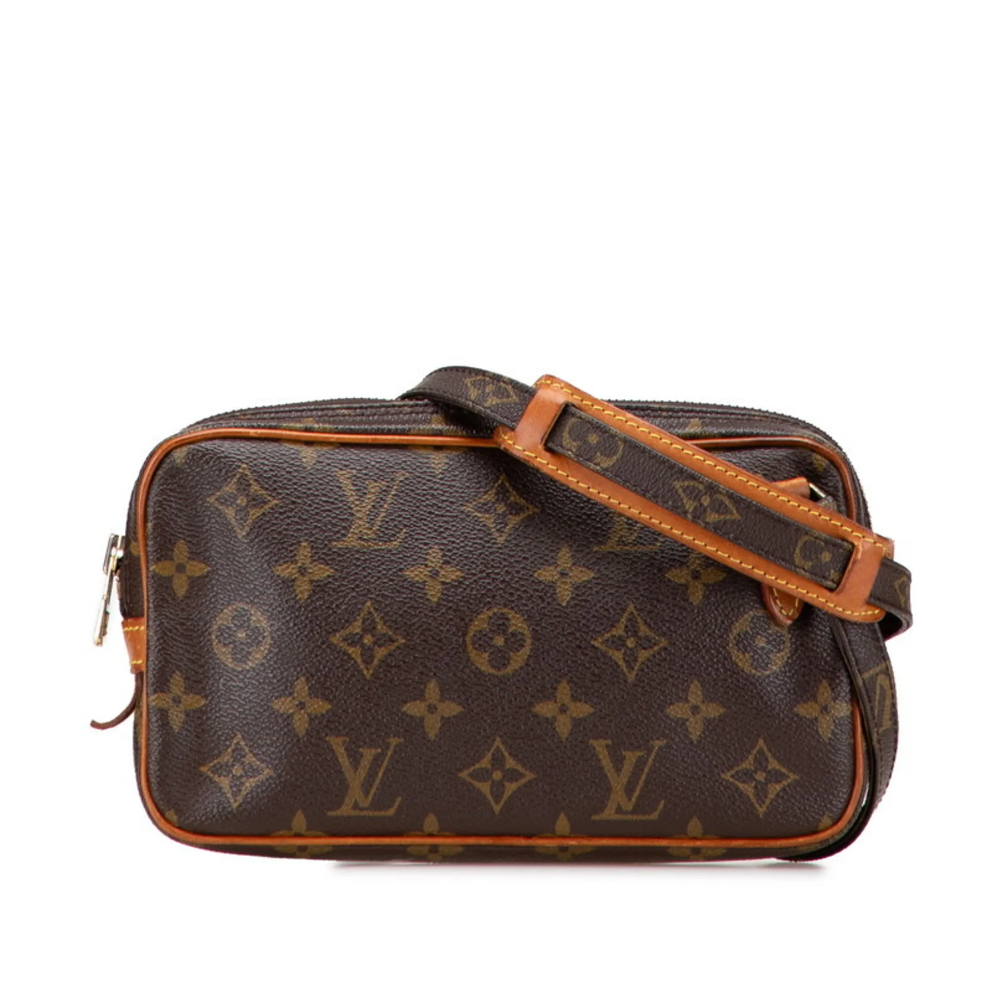 LOUIS VUITTON Brown Monogram Leather Shoulder Bag