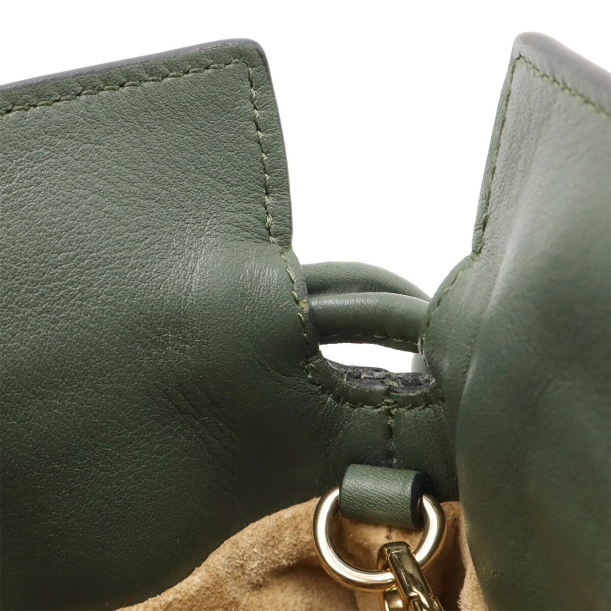 LOEWE Green Leather Shoulder Bag