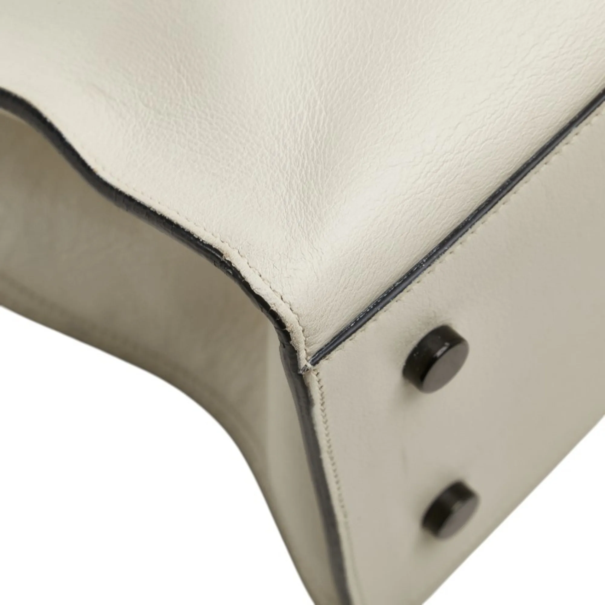 SAINT LAURENT White Leather Shoulder Bag