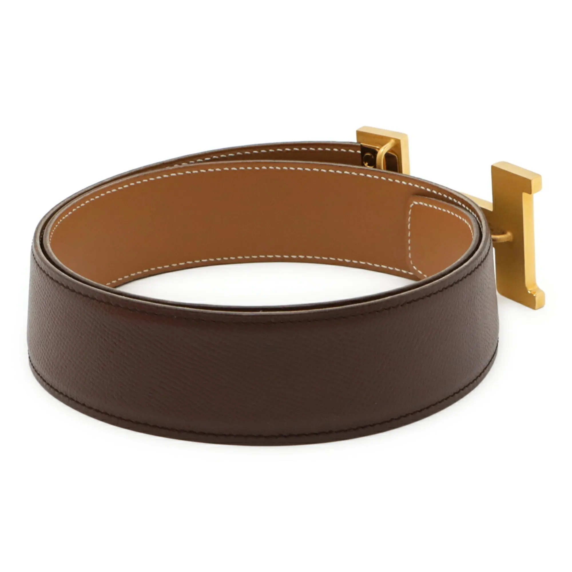 HERMES Brown Leather Belt
