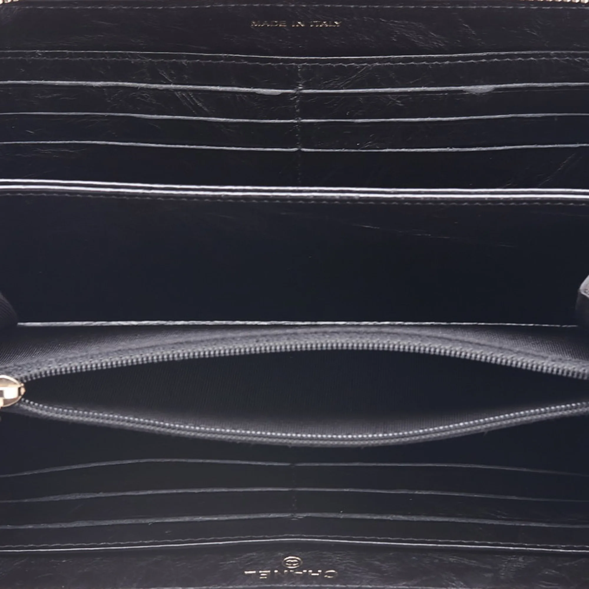 CHANEL Black Leather Wallet