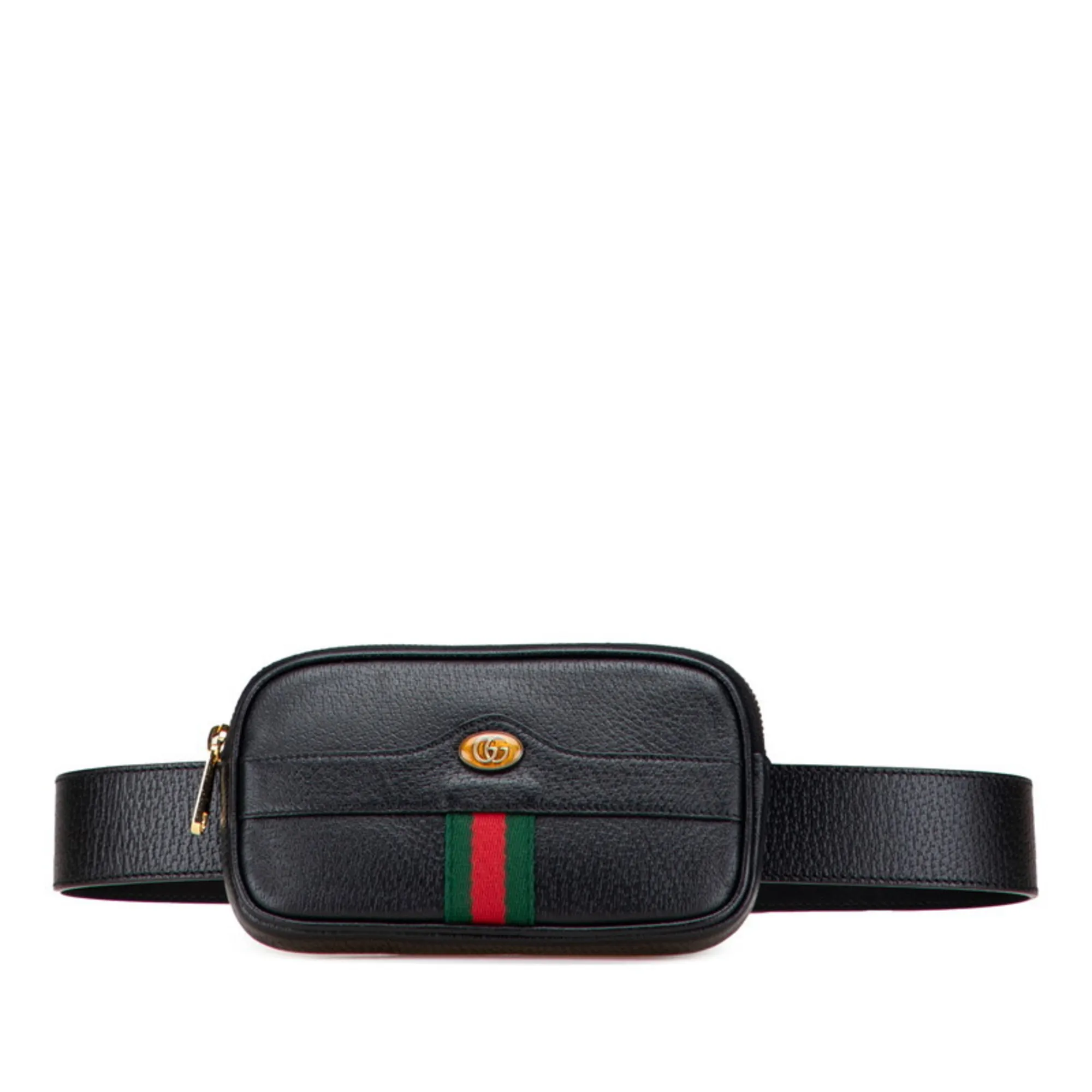 GUCCI Black Leather Fanny Pack