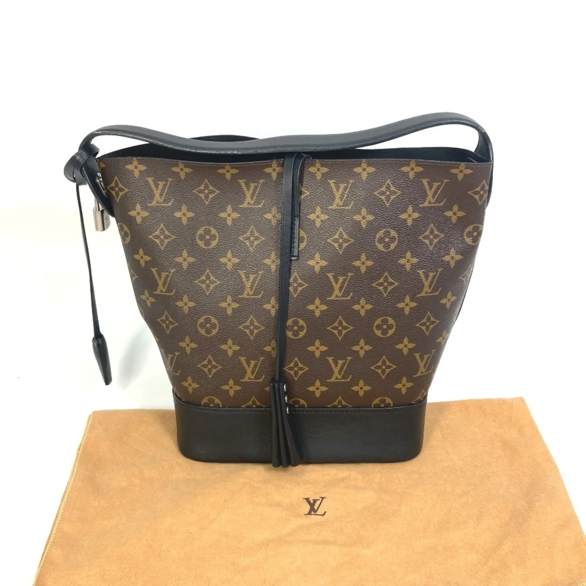 LOUIS VUITTON Black Monogram Shoulder Bag