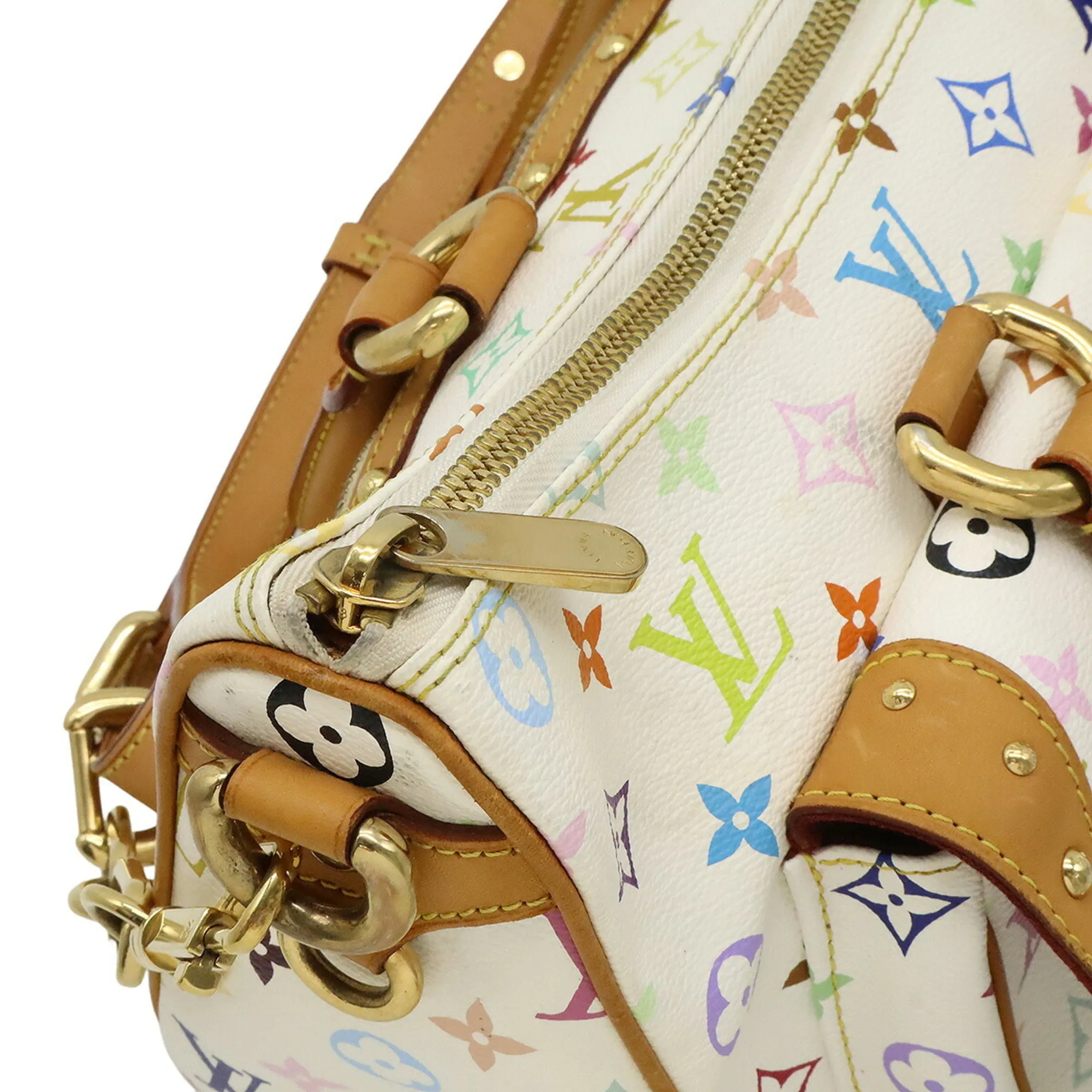 LOUIS VUITTON White Monogram Shoulder Bag