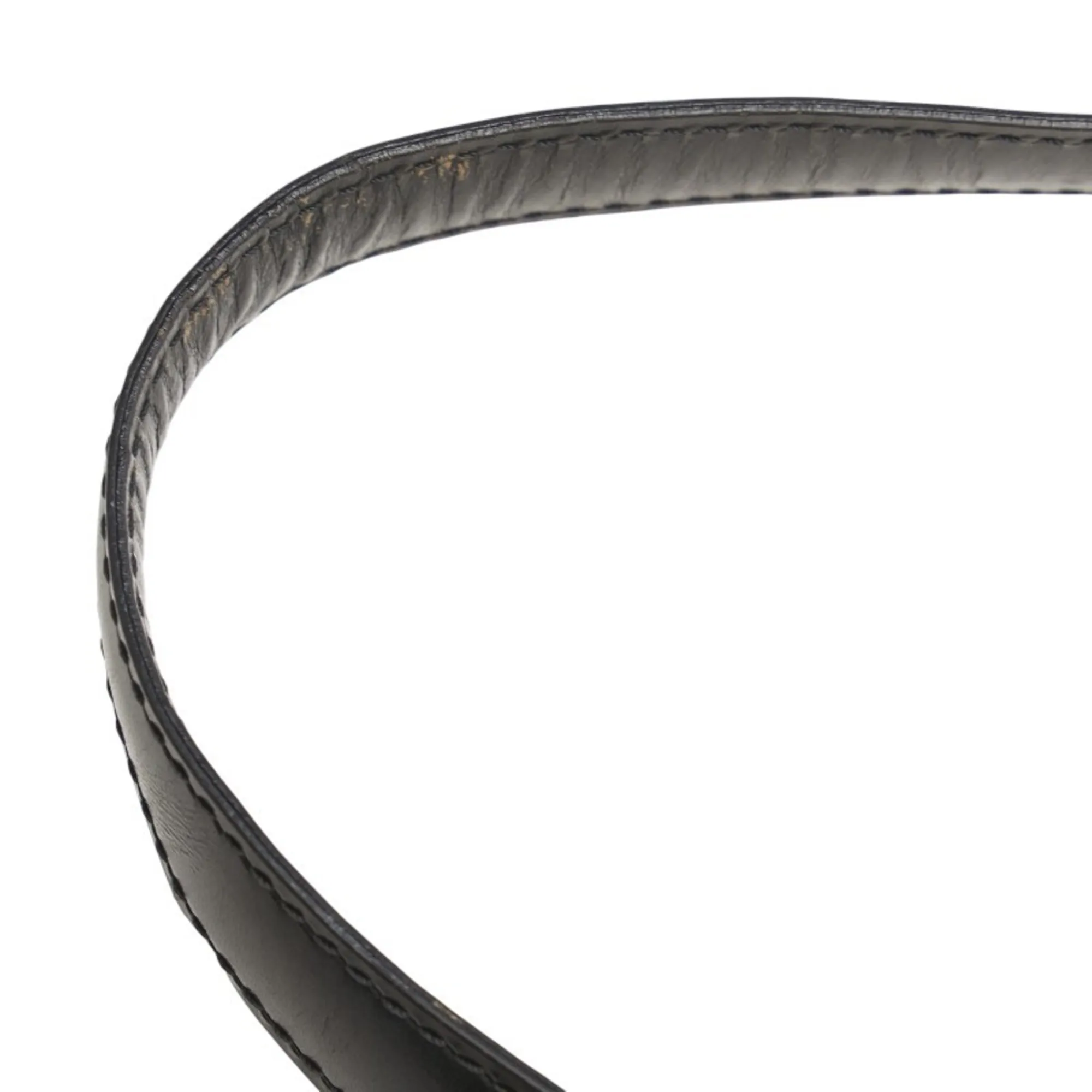 LOUIS VUITTON Black Leather Shoulder Bag