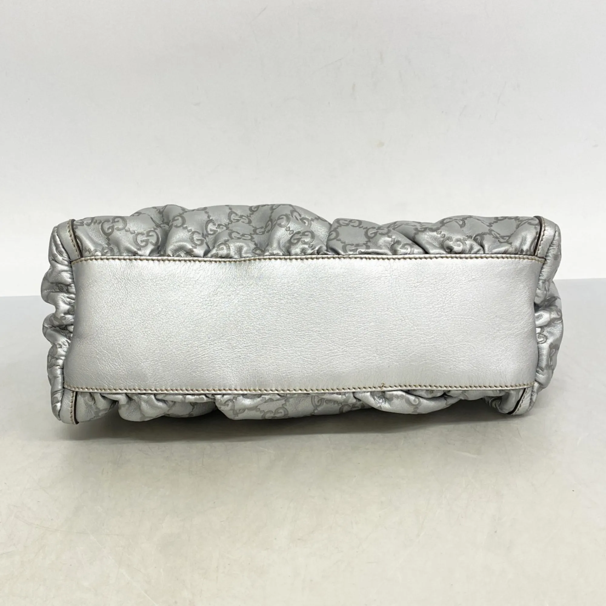 GUCCI Silver Leather Bag