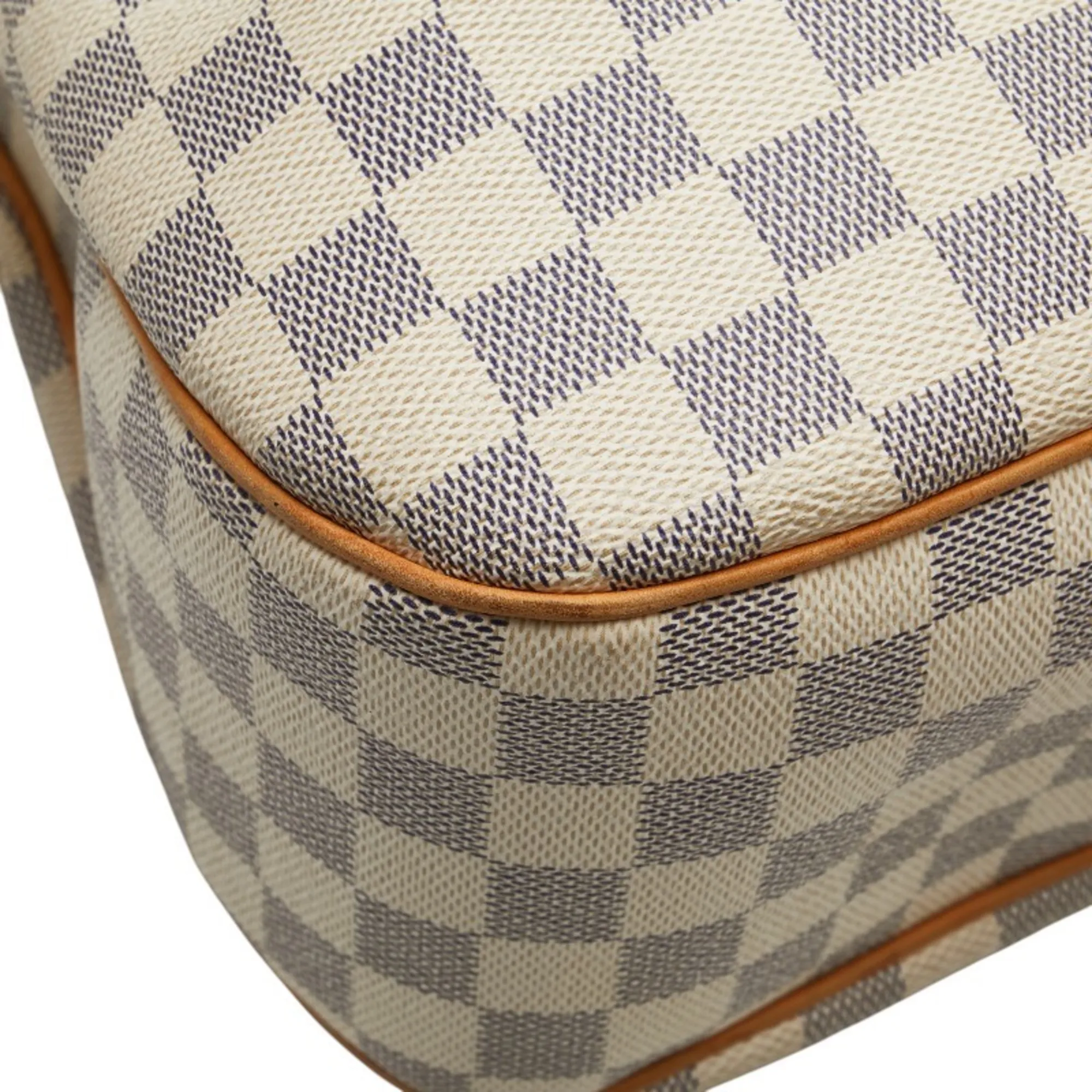LOUIS VUITTON White Damier Leather Shoulder Bag