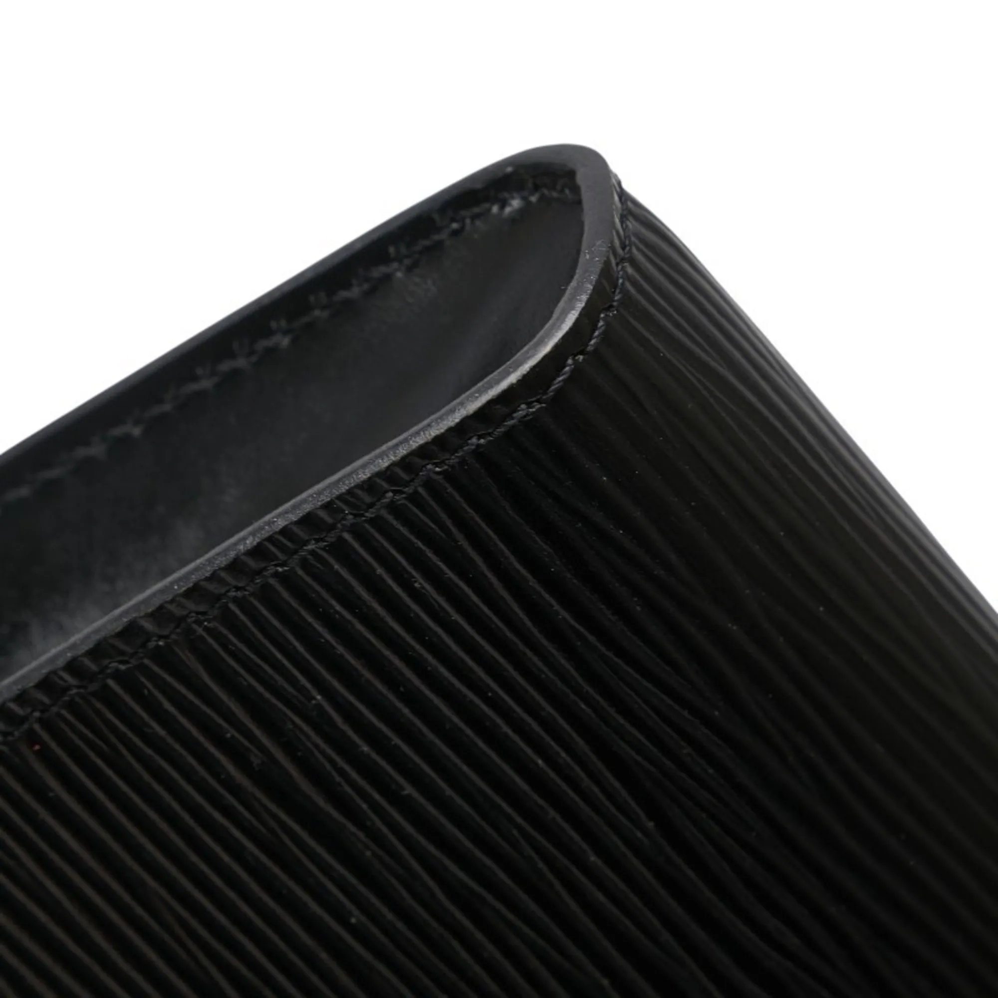 LOUIS VUITTON Black Leather Shoulder Bag