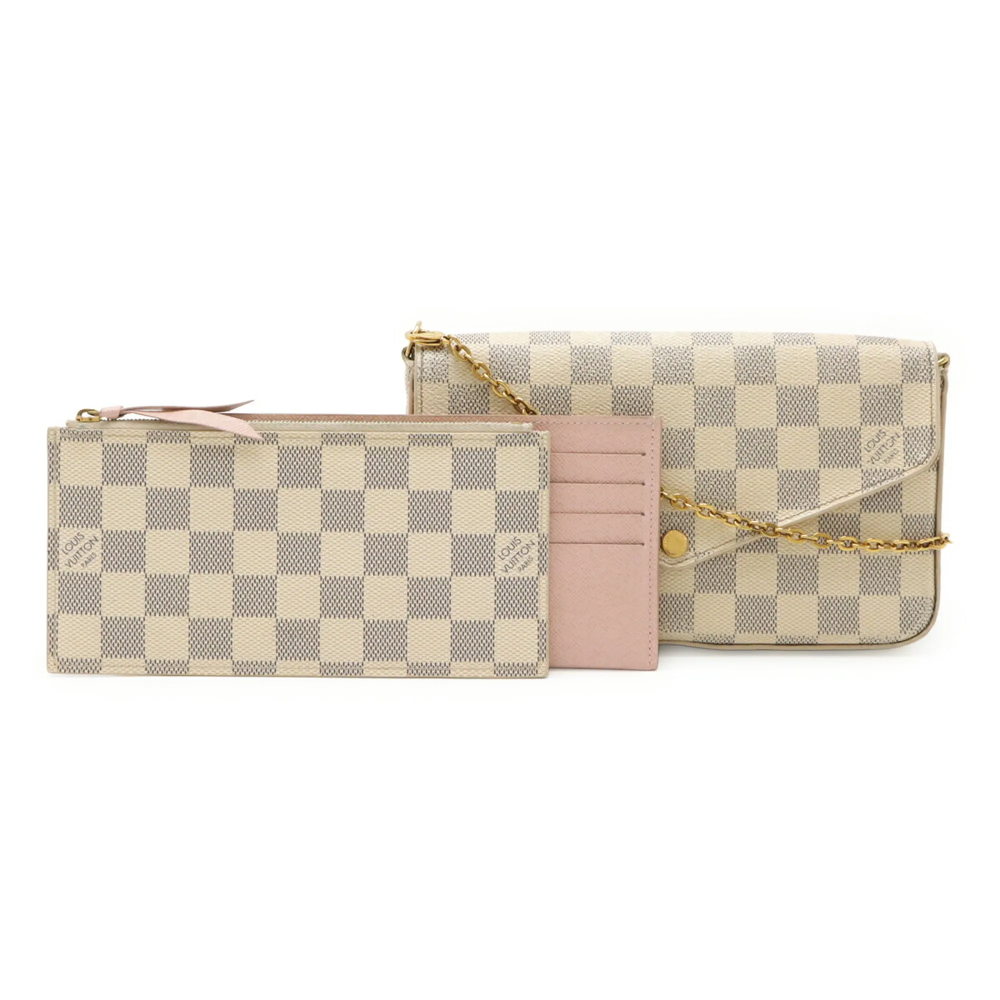 LOUIS VUITTON White Damier Shoulder Bag