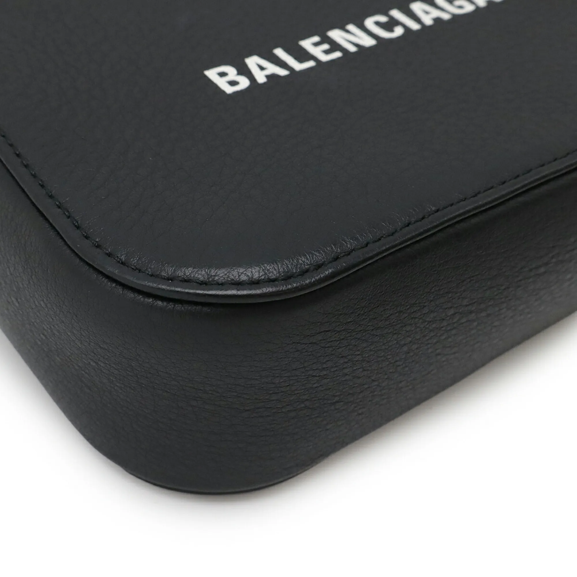 BALENCIAGA Black Leather Shoulder Bag