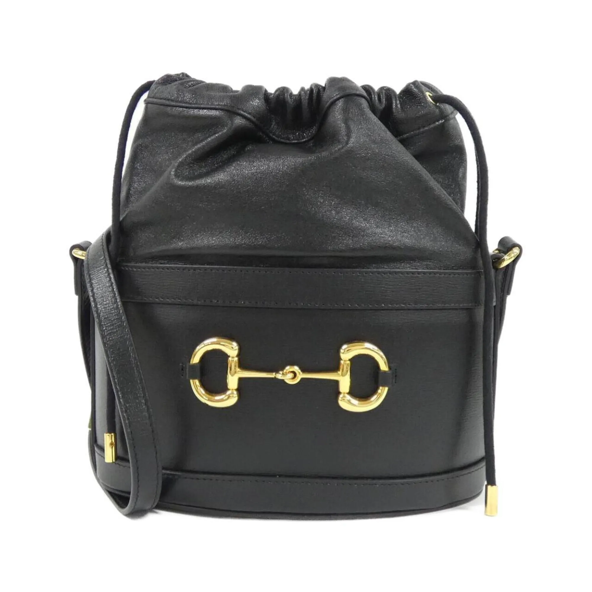 GUCCI Black Horsebit Shoulder Bag