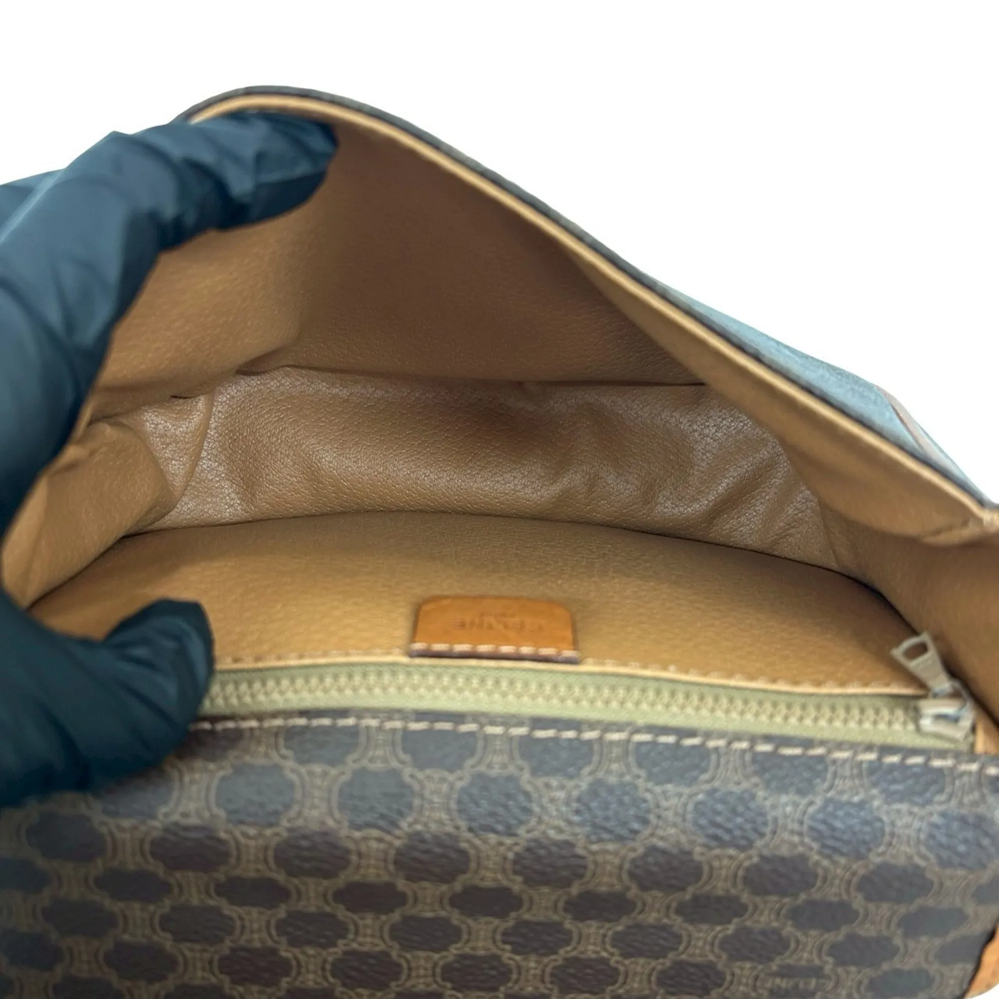 CELINE Brown Leather Shoulder Bag