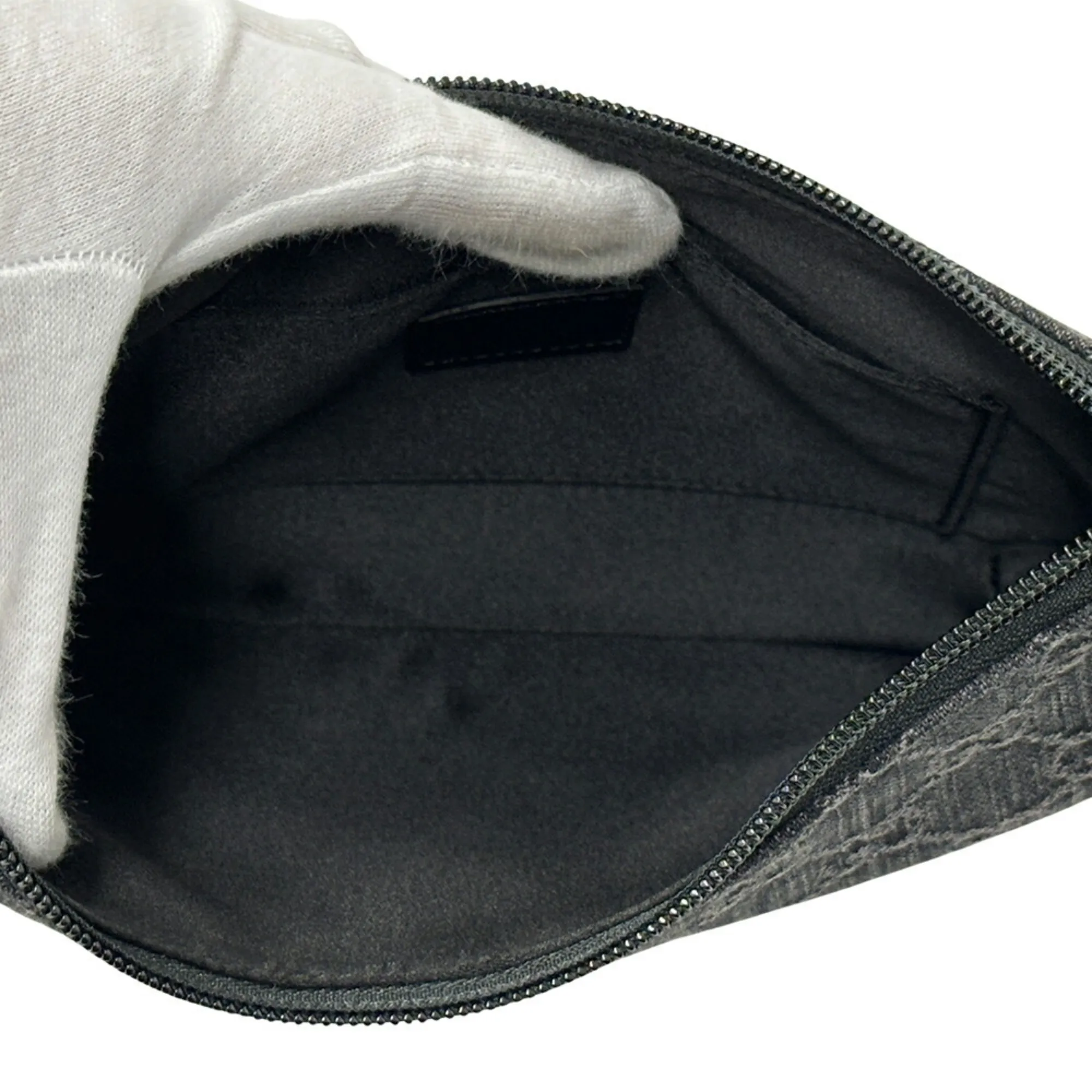 GUCCI Black Leather Horsebit Shoulder Bag