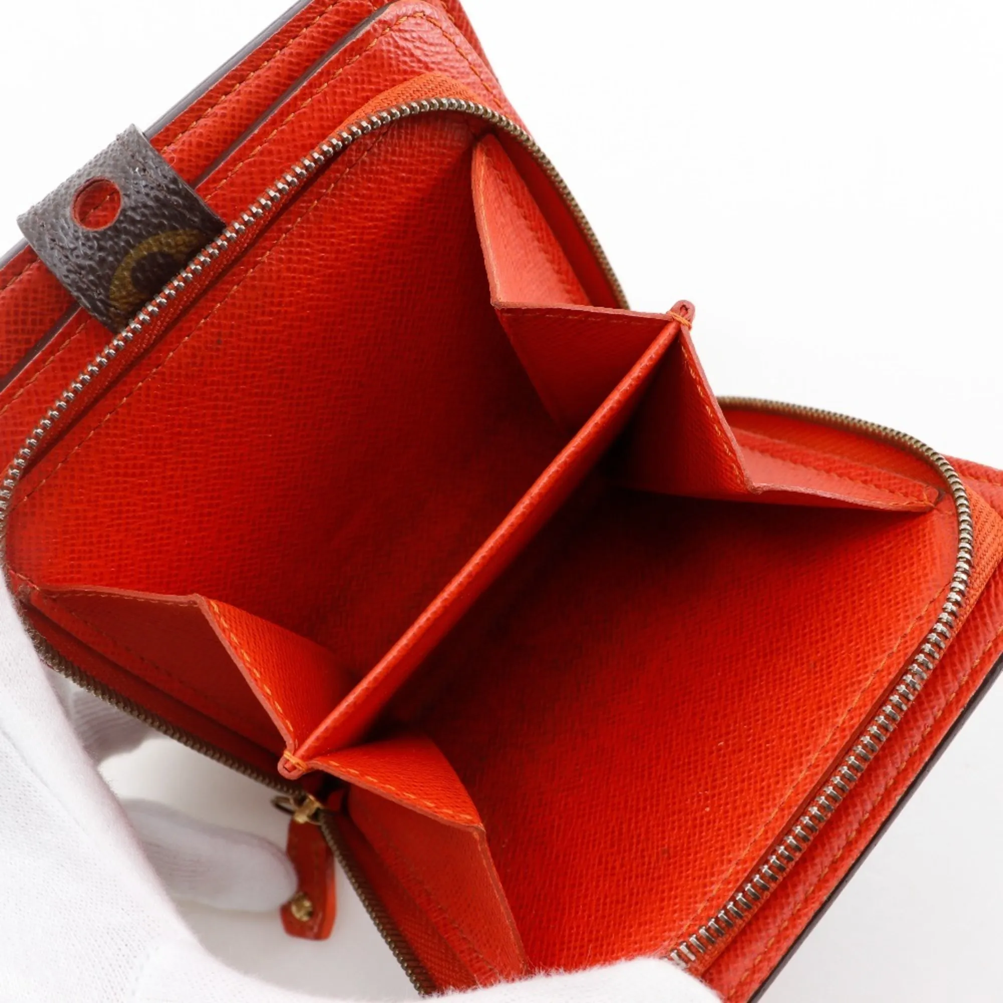 LOUIS VUITTON Orange Monogram Wallet