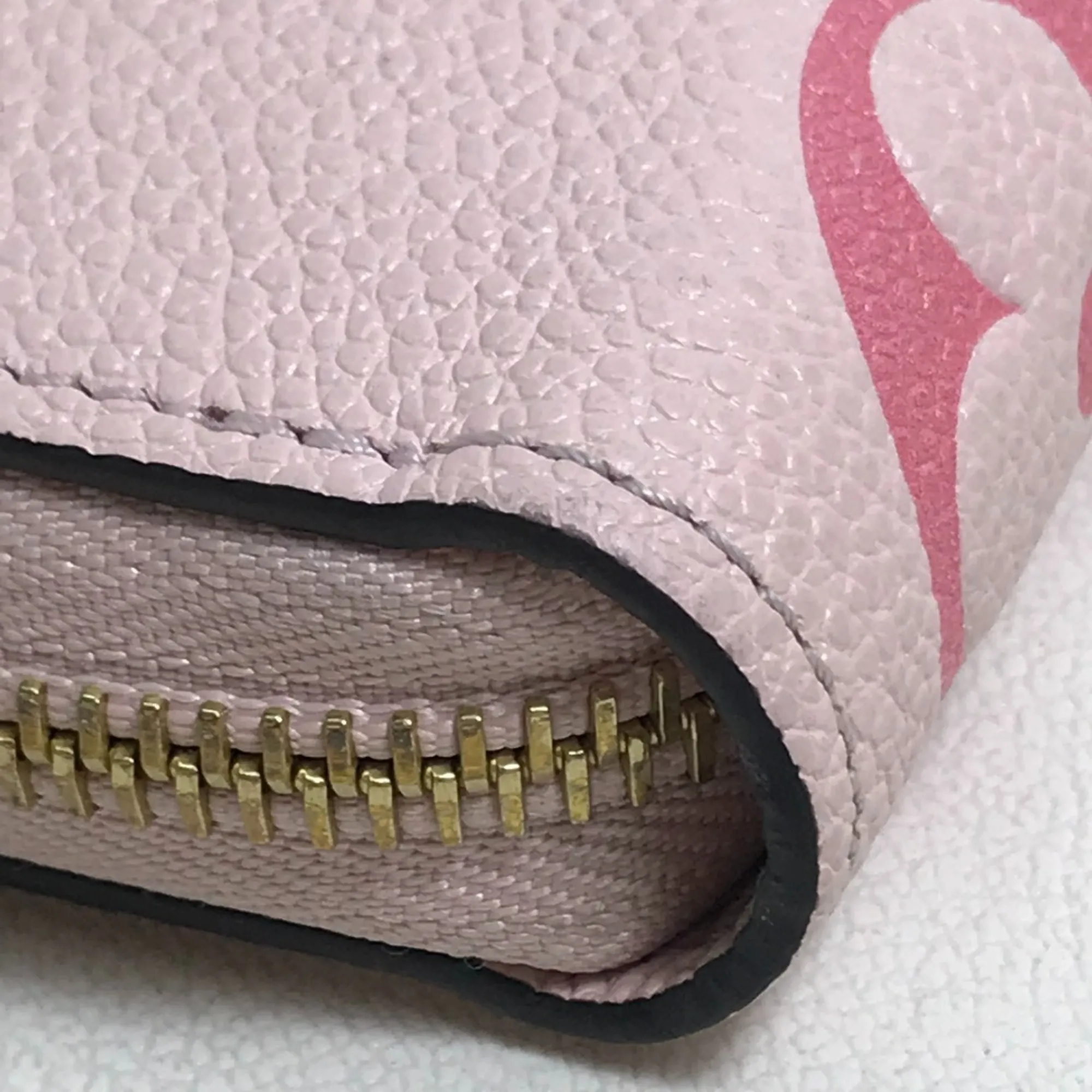 LOUIS VUITTON Pink Monogram Leather Wallet